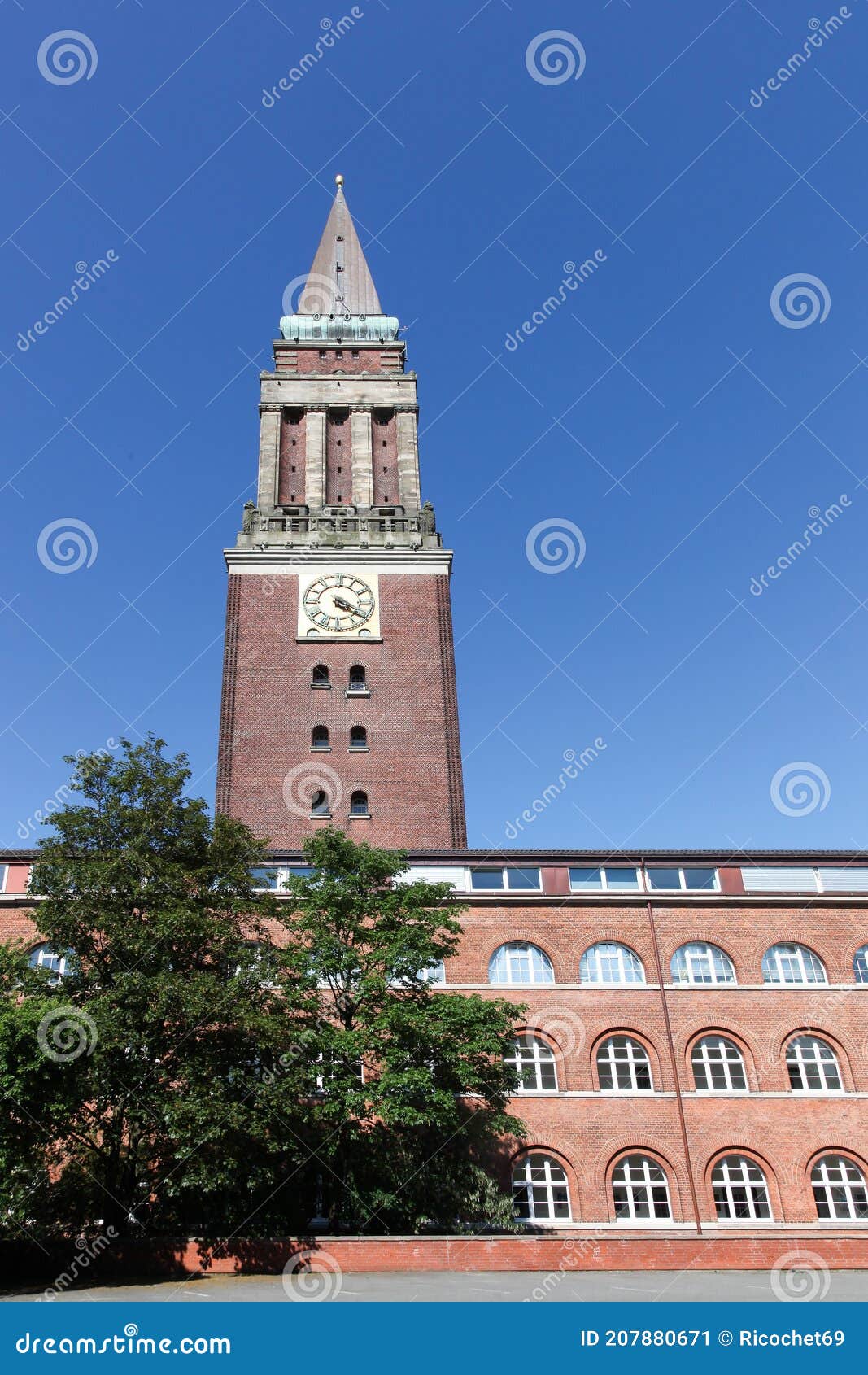 The city hall in Kiel stock image. Image of ancient 207880671
