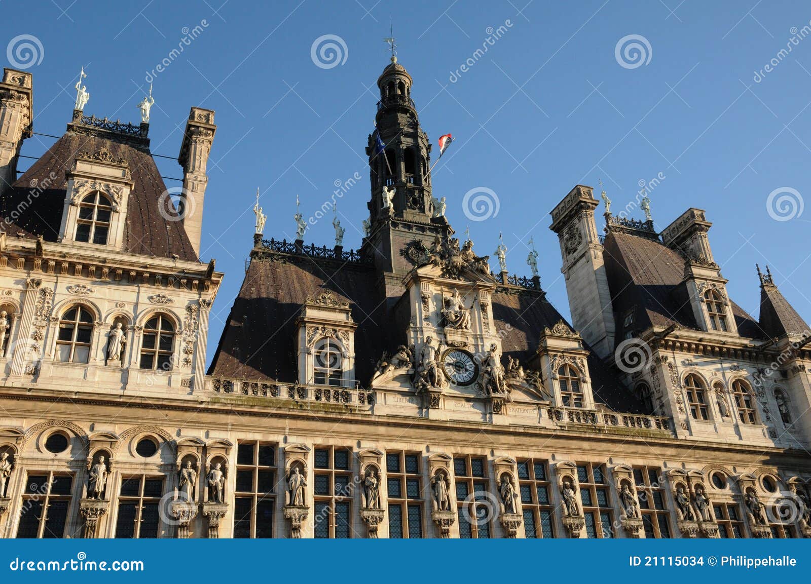 City hall of Paris stock photo. Image of town, civic - 21115034