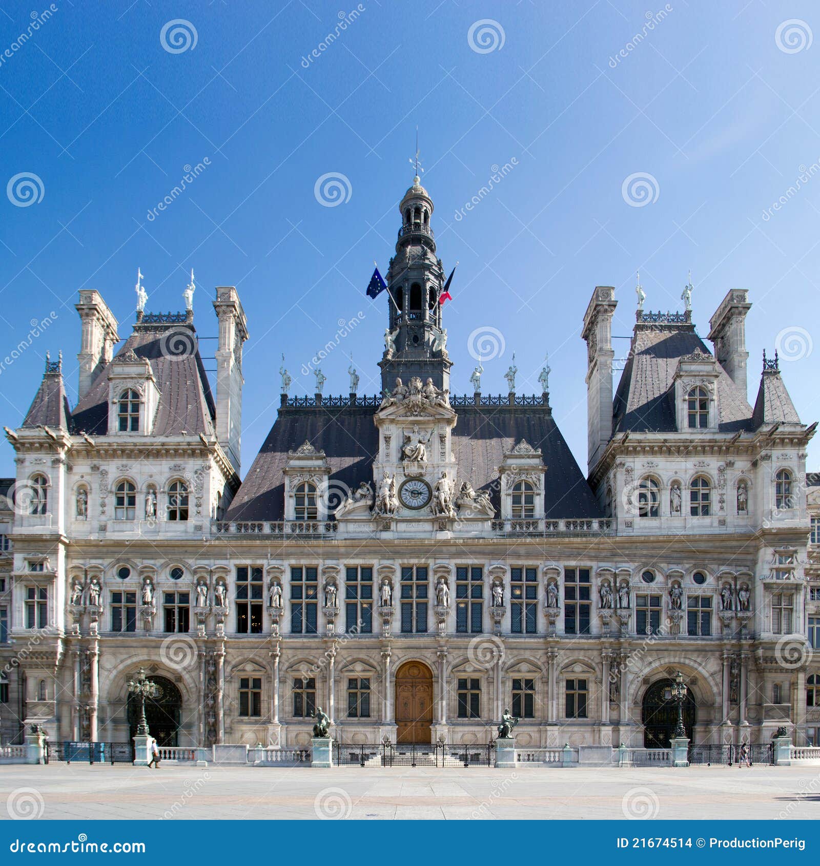 City Hall of Paris - France Stock Photo - Image of historic, europe ...