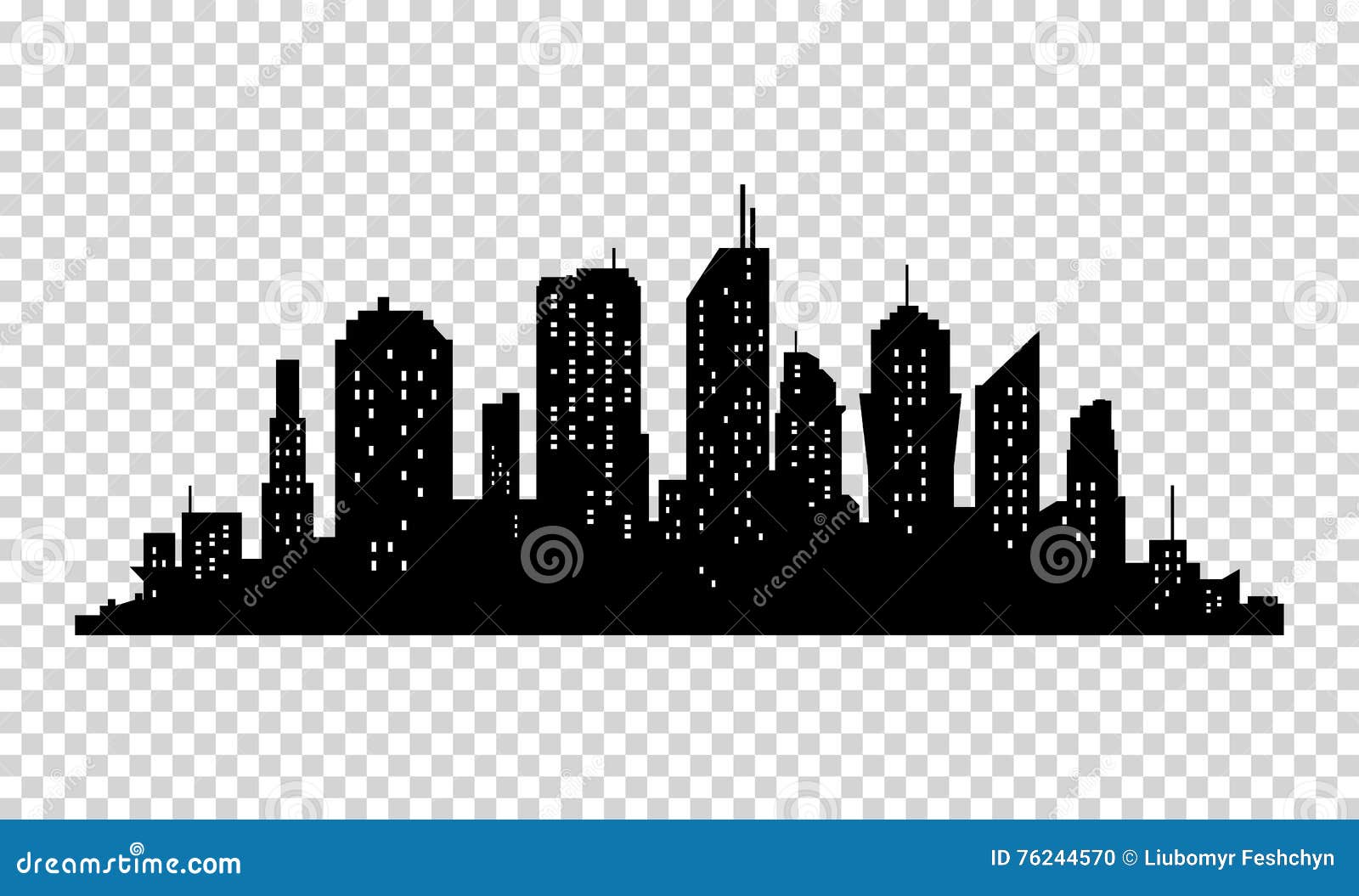 city icon.  town silhouette . skylines. skyscraper