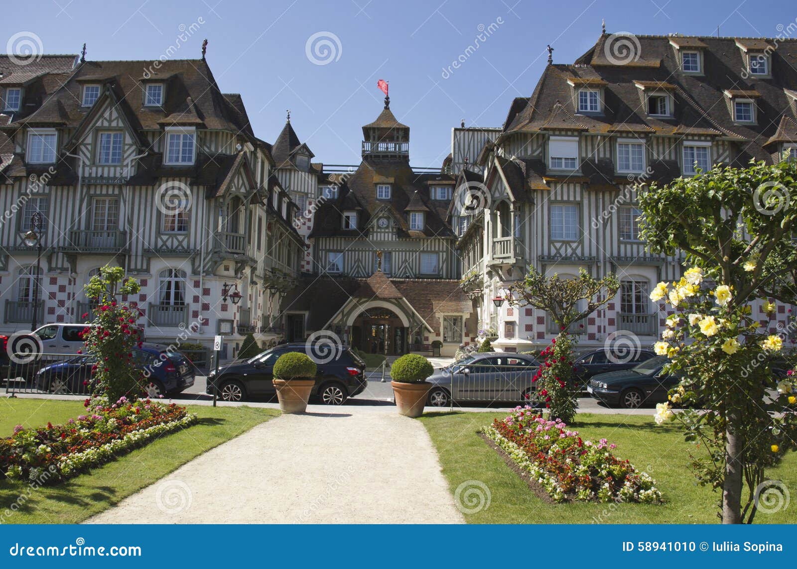 City Landscape in Normandy. France in Summer. Stock Photo - Image of ...