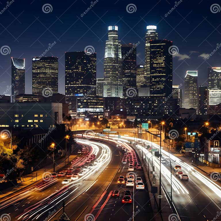 City Of Lights Time Lapse Of Los Angeles Skyline At Night Stock city-of-lights-time-lapse-of-los-angeles-skyline-at-night-stock