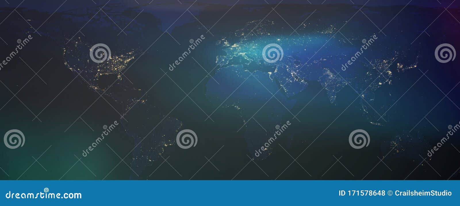 City Lights World Map At Night 3d illustration Elements Of This Image world-map-at-night-metro-map