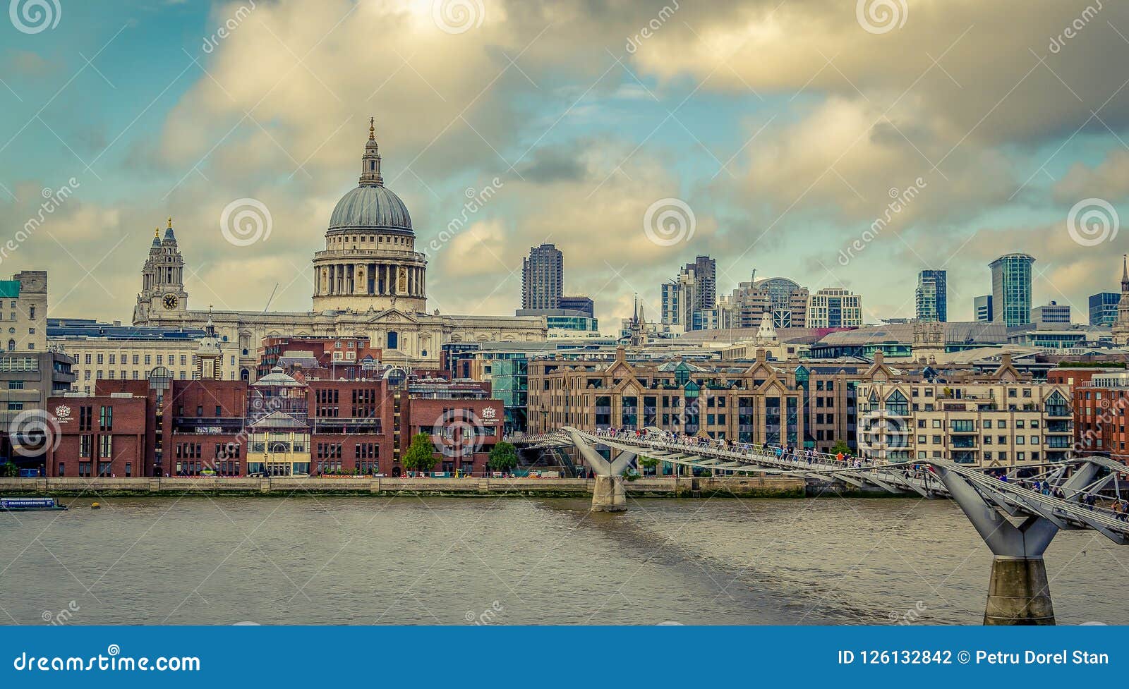 City of London, Millennium bridge and St. Paul s cathedral