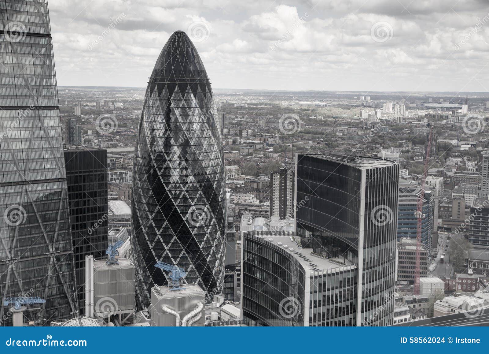 City of London. Panoramic View from the 32 Floor of London S Skyscraper ...