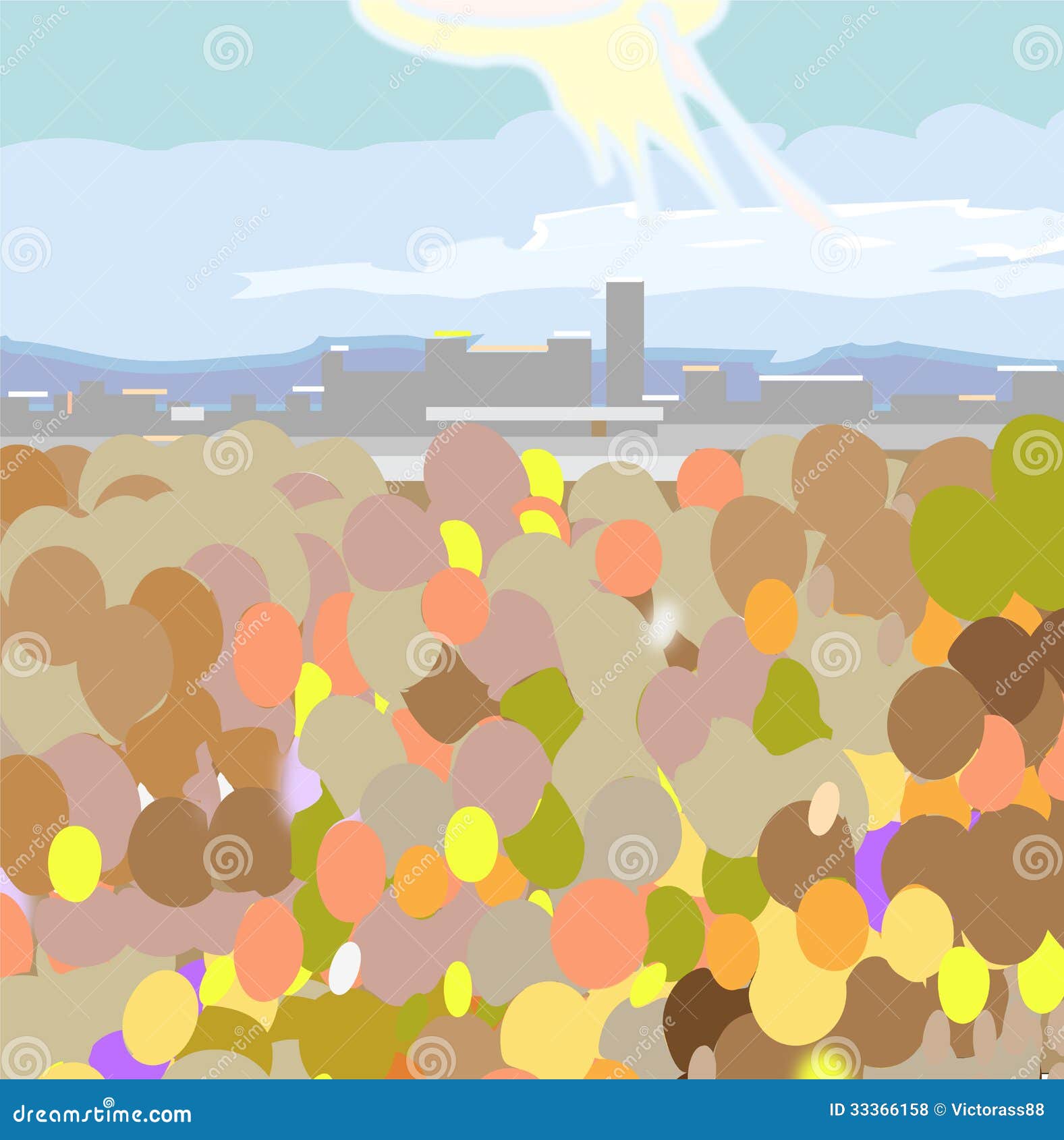 City morning stock illustration. Illustration of morning 33366158