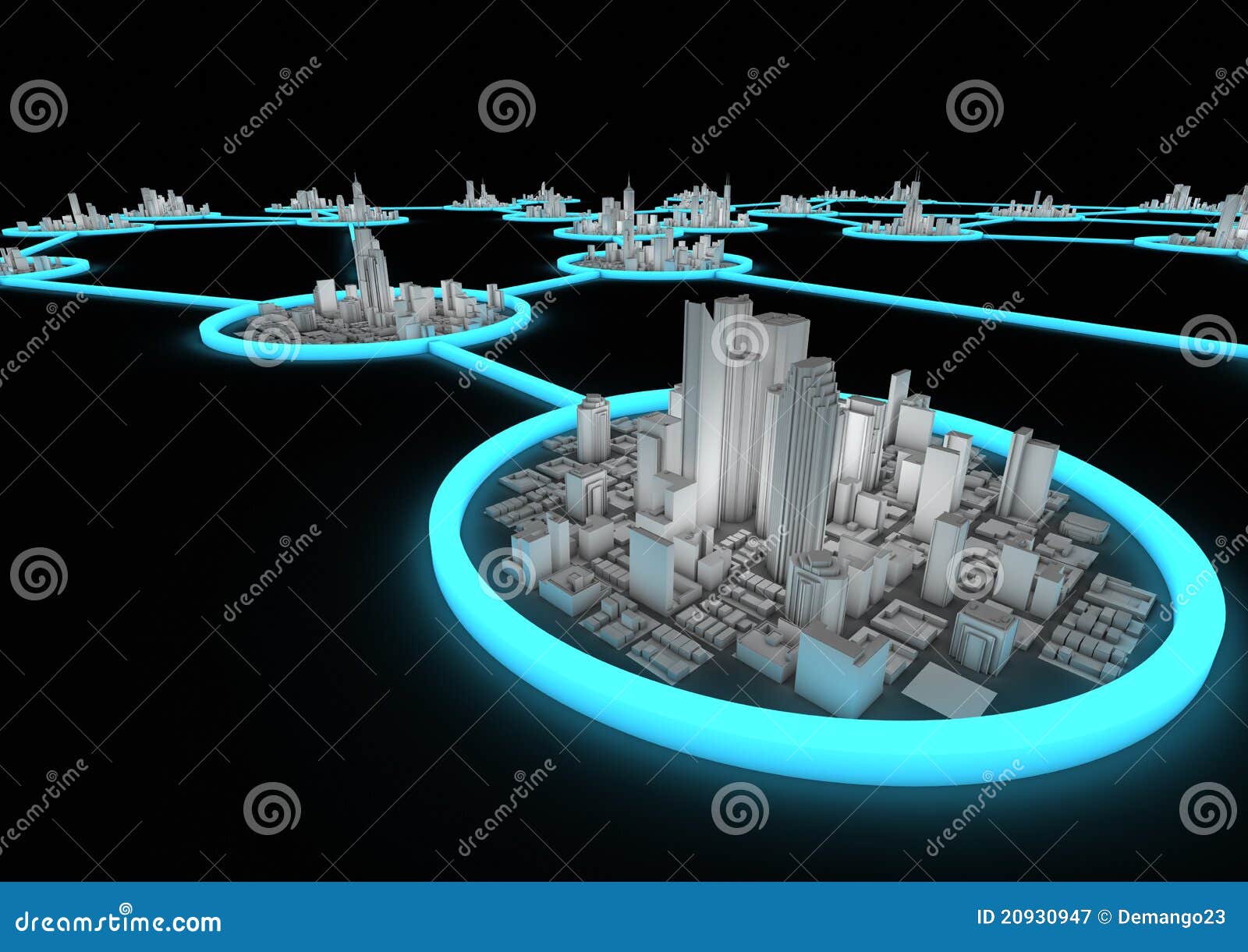 City network concept stock illustration. Illustration of exterior
