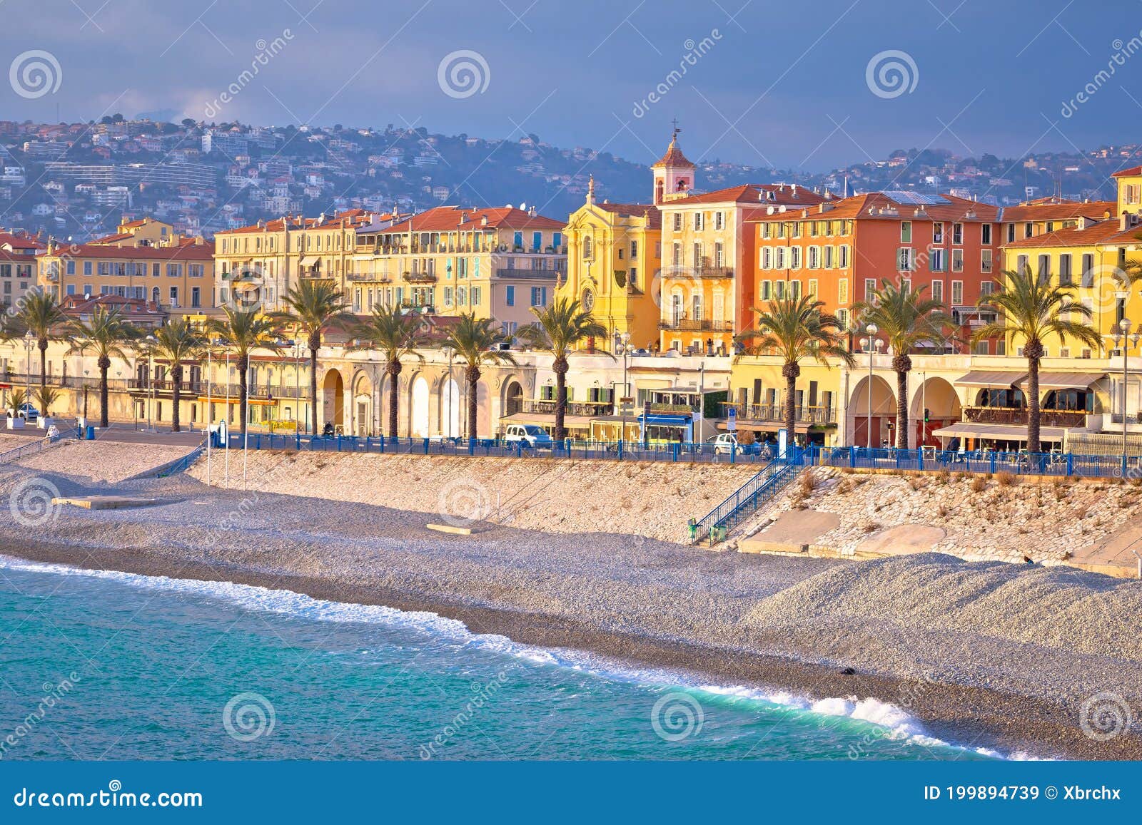 city of nice promenade des anglais and waterfront view, french riviera