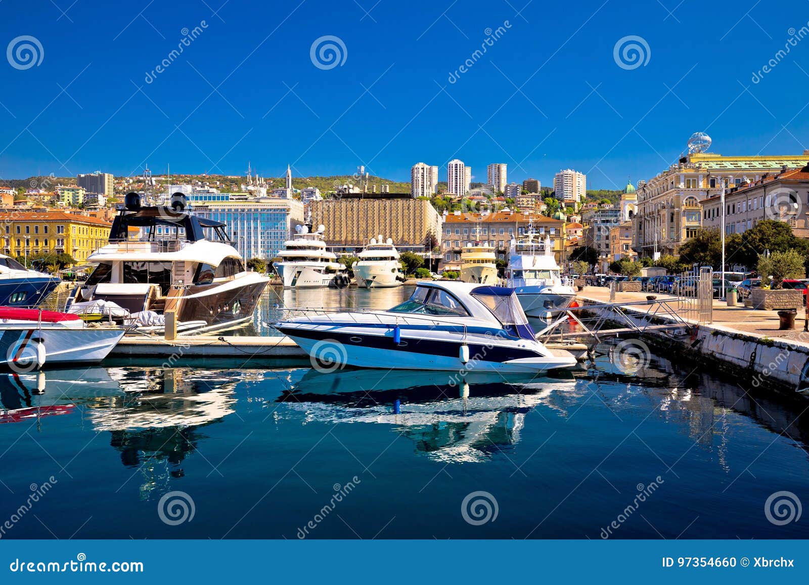 city of rijeka yachting waterfront view