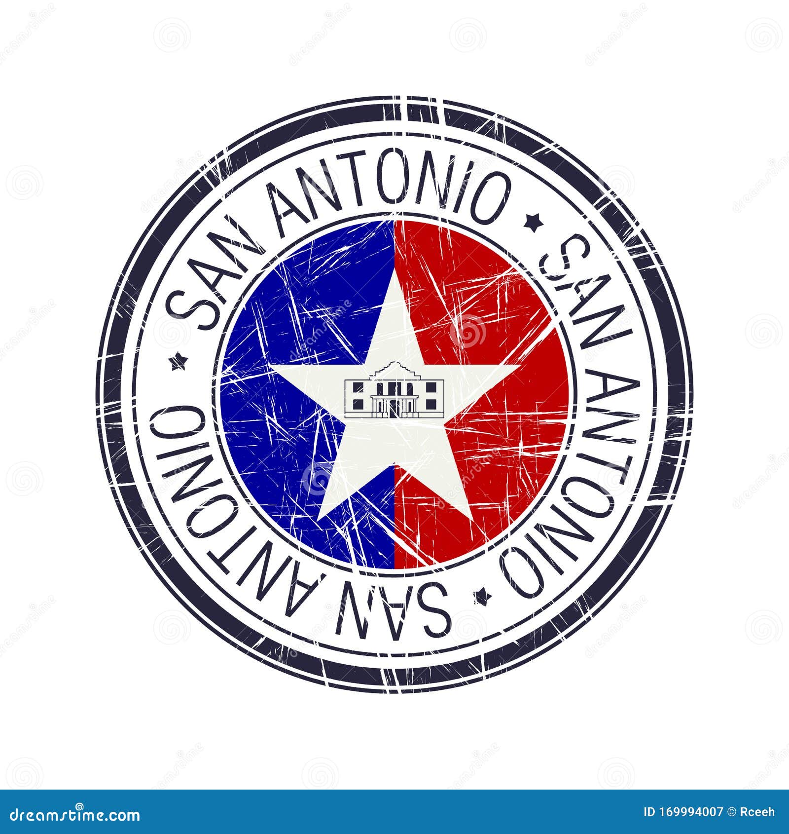 City of San Antonio, Texas Vector Stamp Stock Vector Illustration of
