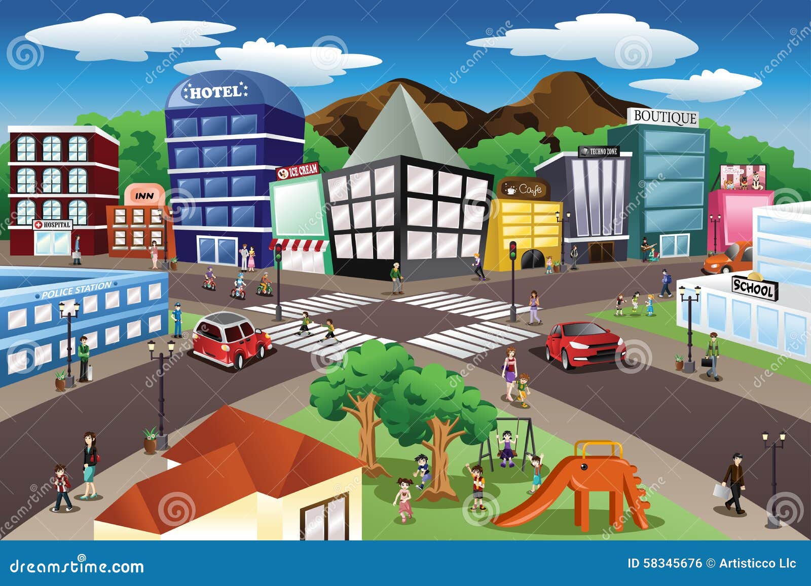 city scene clipart - photo #11