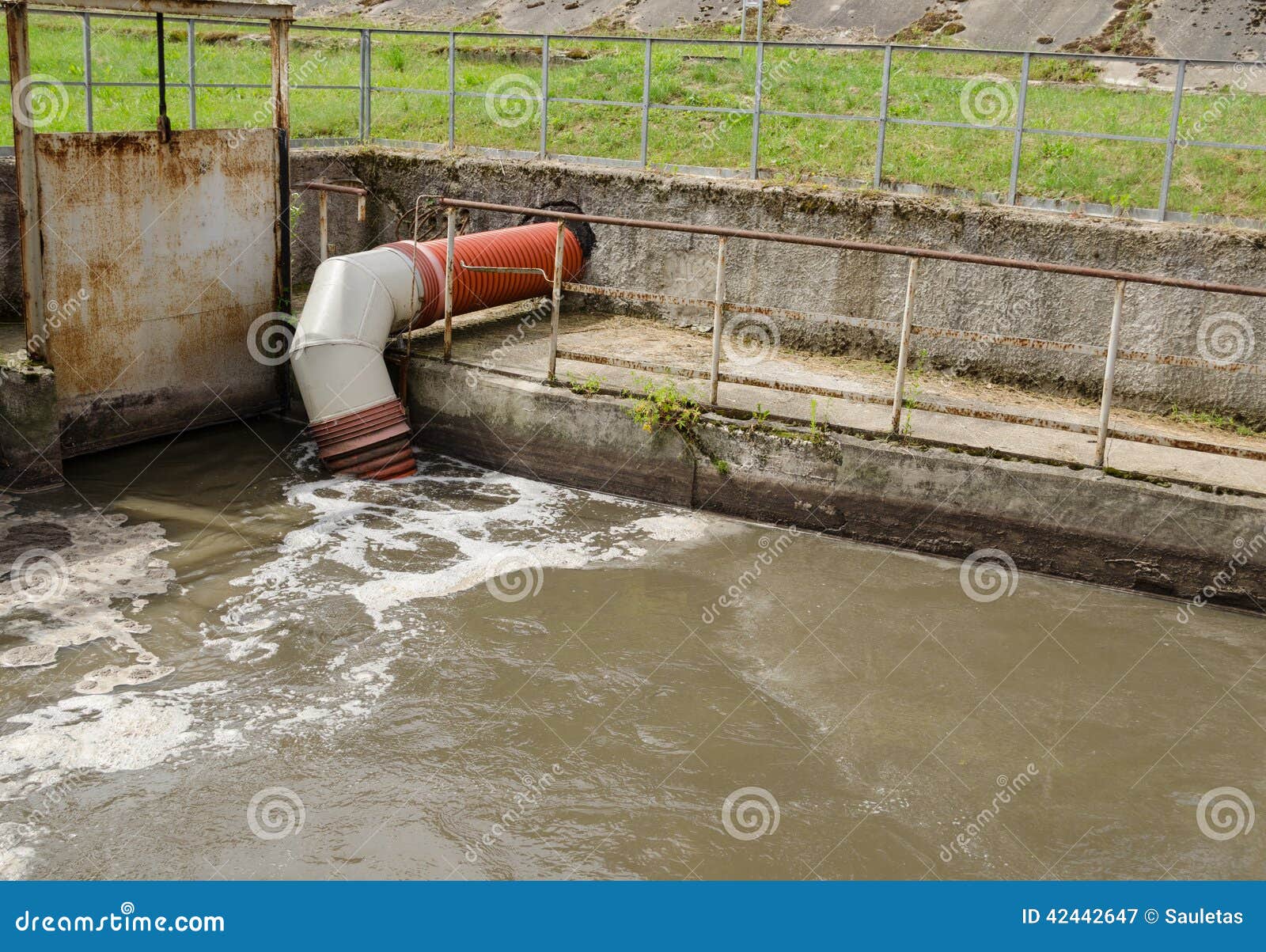 City Sewage Waste Water and Garbage Flow Pipe Tube Stock Image - Image ...