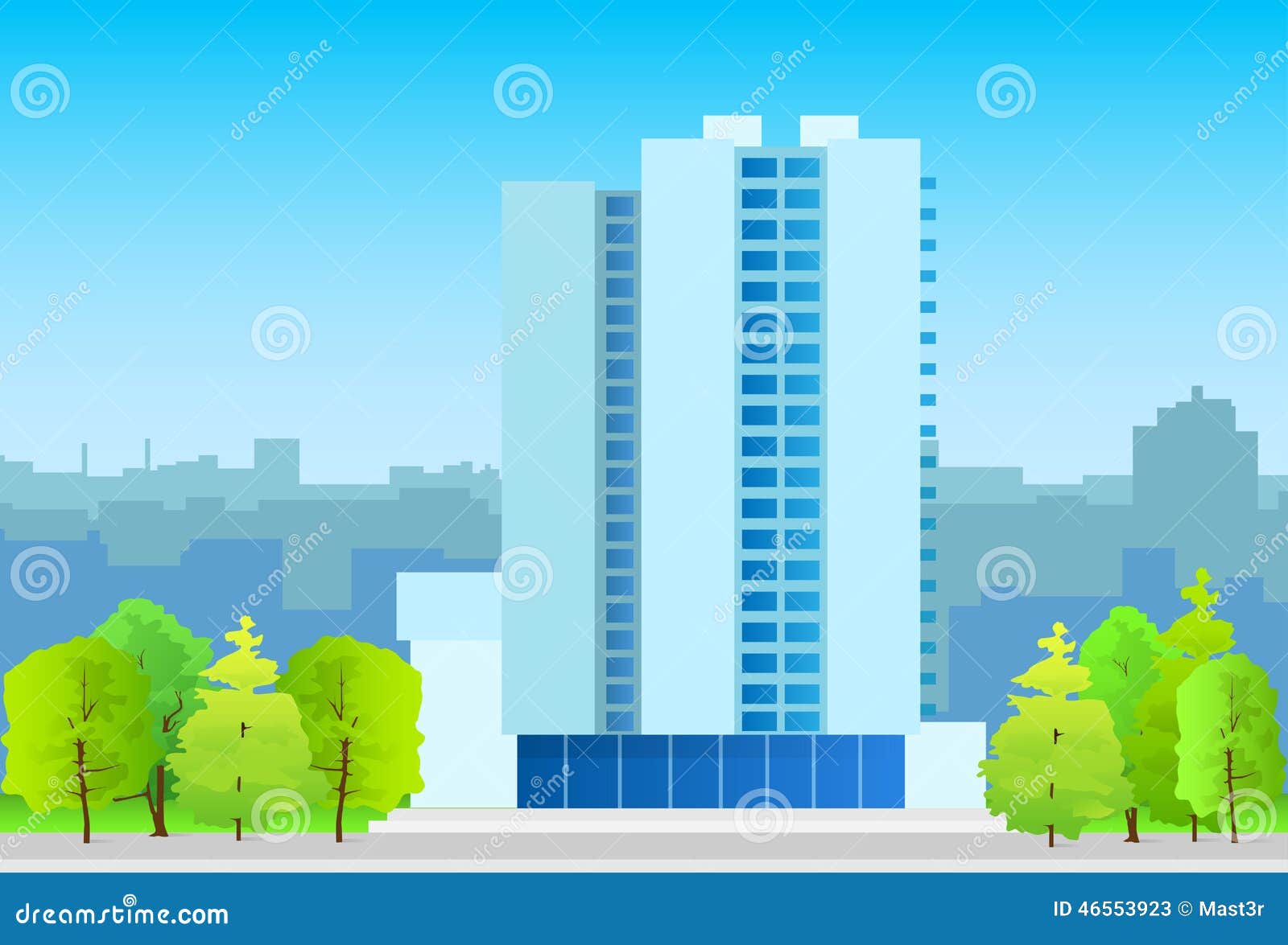 City Skylines Business Office Building, Real Stock Vector ...