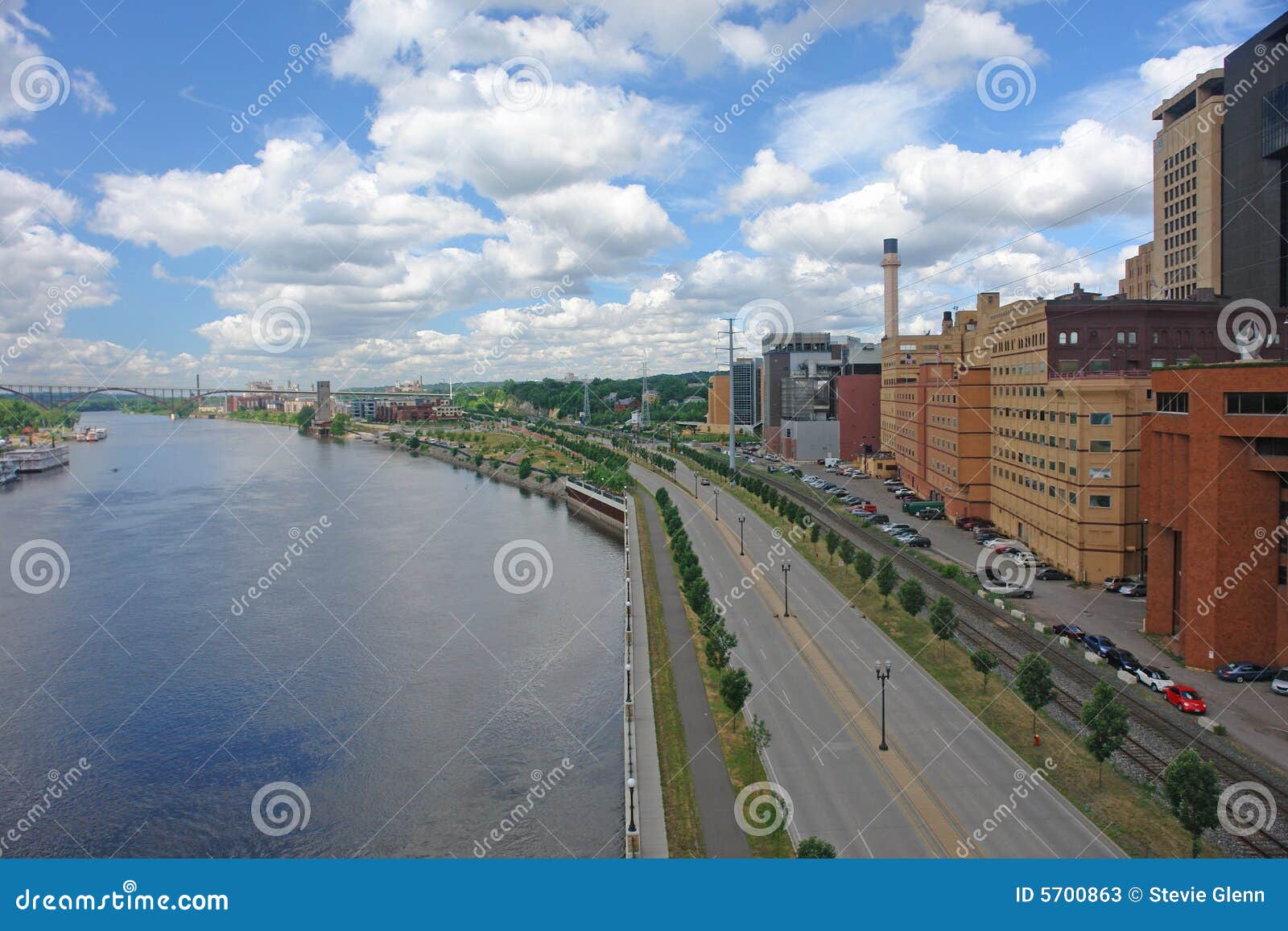 City of St. Paul by river stock image. Image of city, clouds 5700863