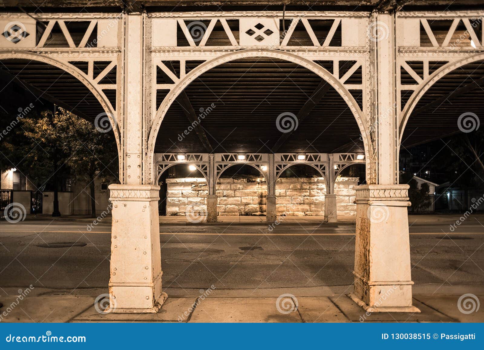 City Street Sidewalk at Night Stock Image - Image of cityscape, grunge ...