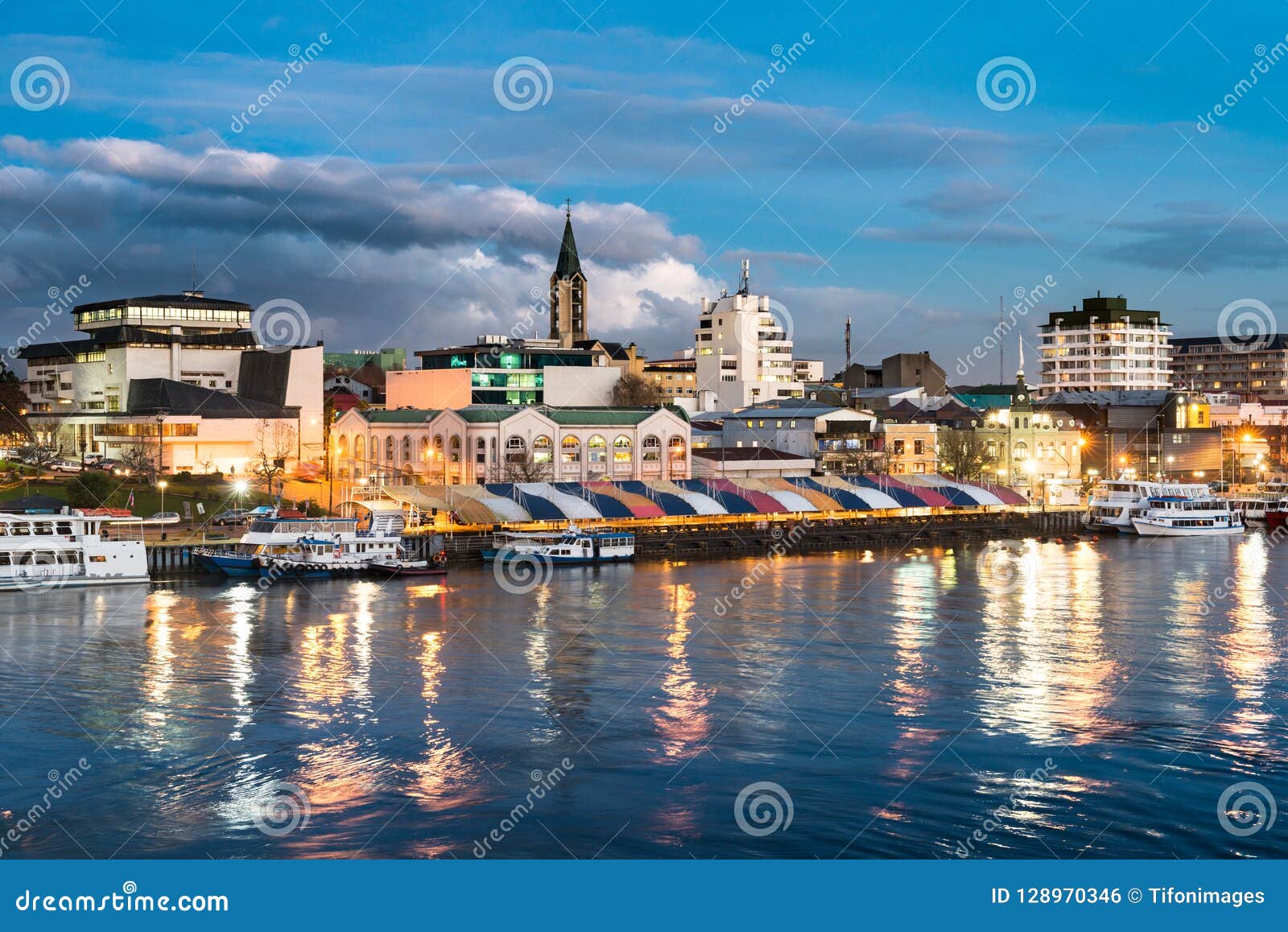 the city of valdivia at the shore of calle-calle river