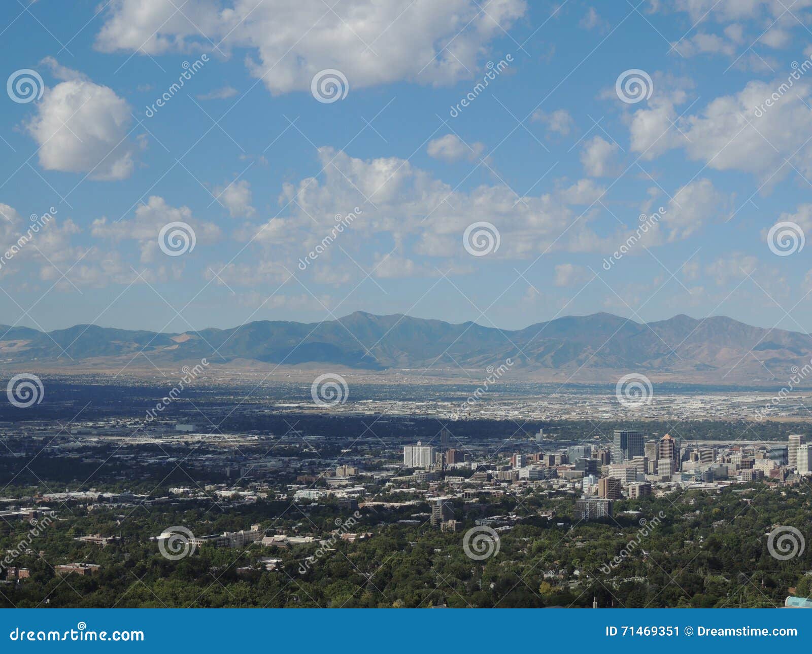 The city in the valley. stock image. Image of county 71469351