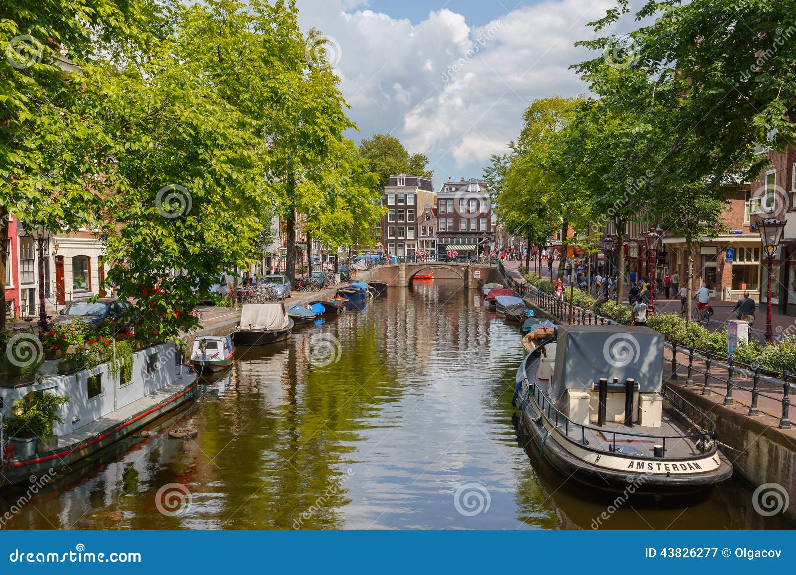 City View Of Amsterdam Canal, Holland, Netherlands ...