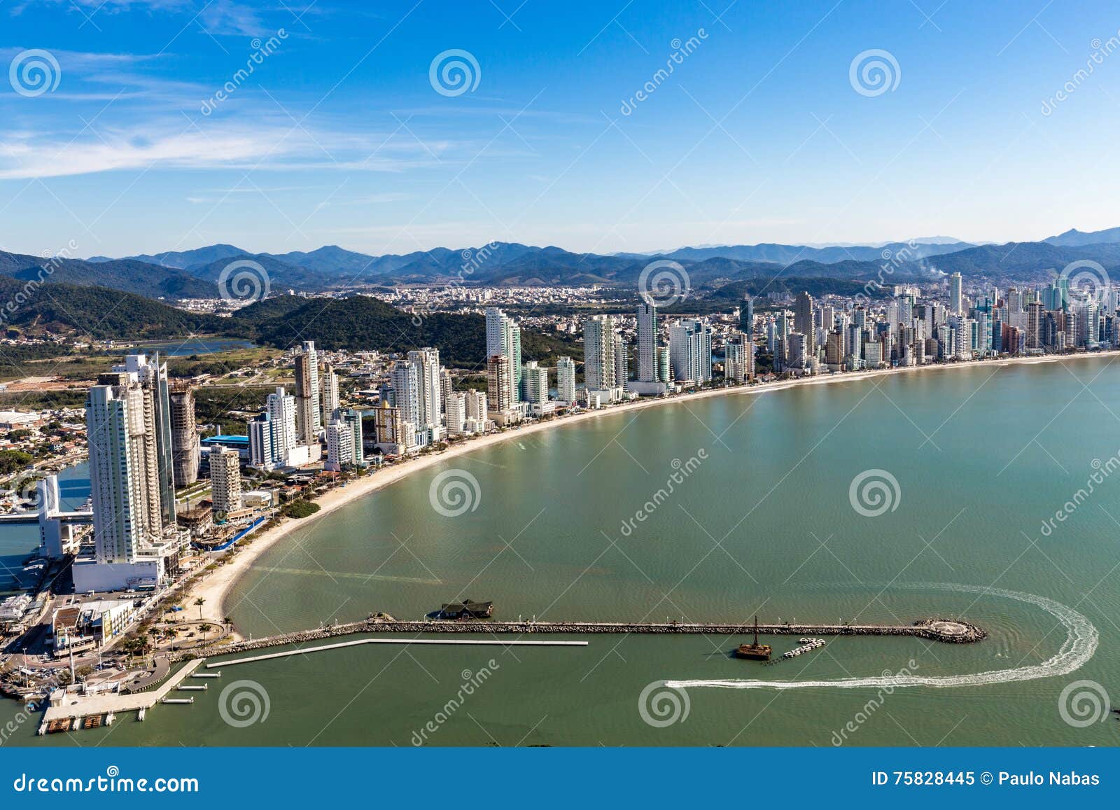 city view of balneario camboriu beach. santa catarina