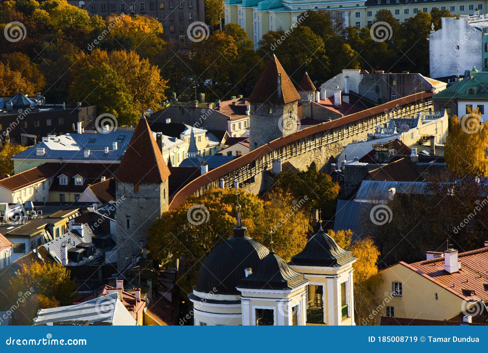 city view and city scape of tallinn castle building roofs, architecture and history landmarks, must visit place