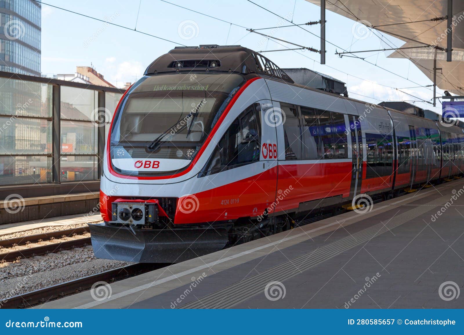 Cityjet Train at Wien Hbf Train Station in Vienna Editorial Photography
