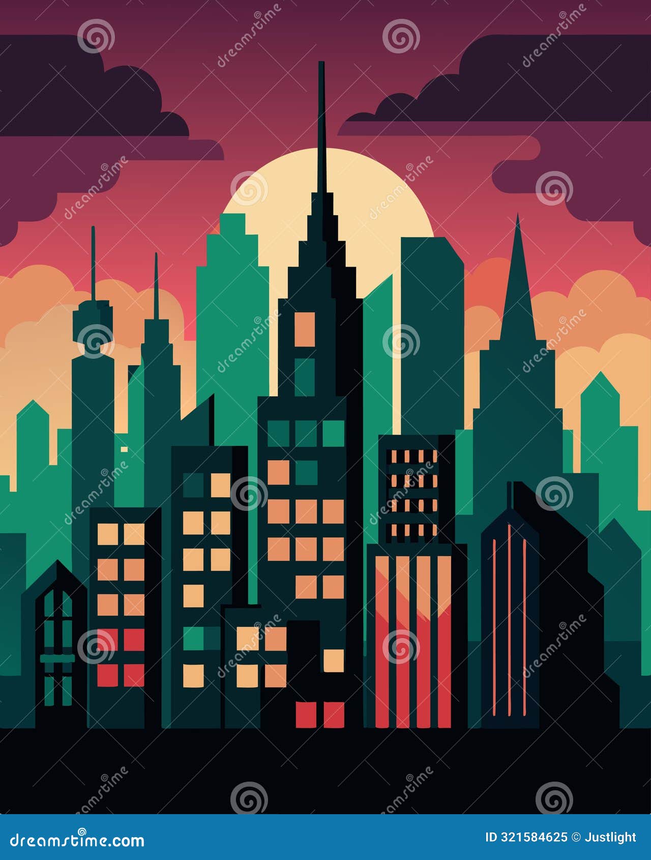 the citys skyline once a  of progress and prosperity now mocked its residents with empty darkened windows.. 