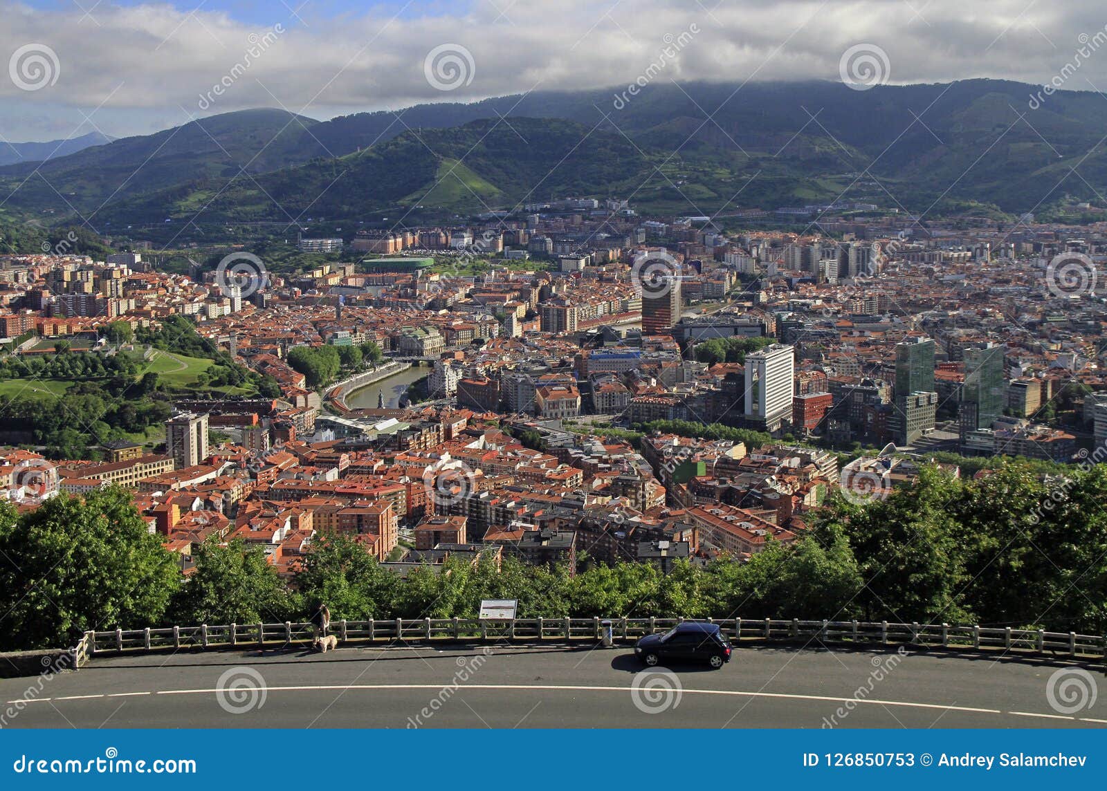 The Cityscape of Bilbao Capital City of Basque Country Stock Image