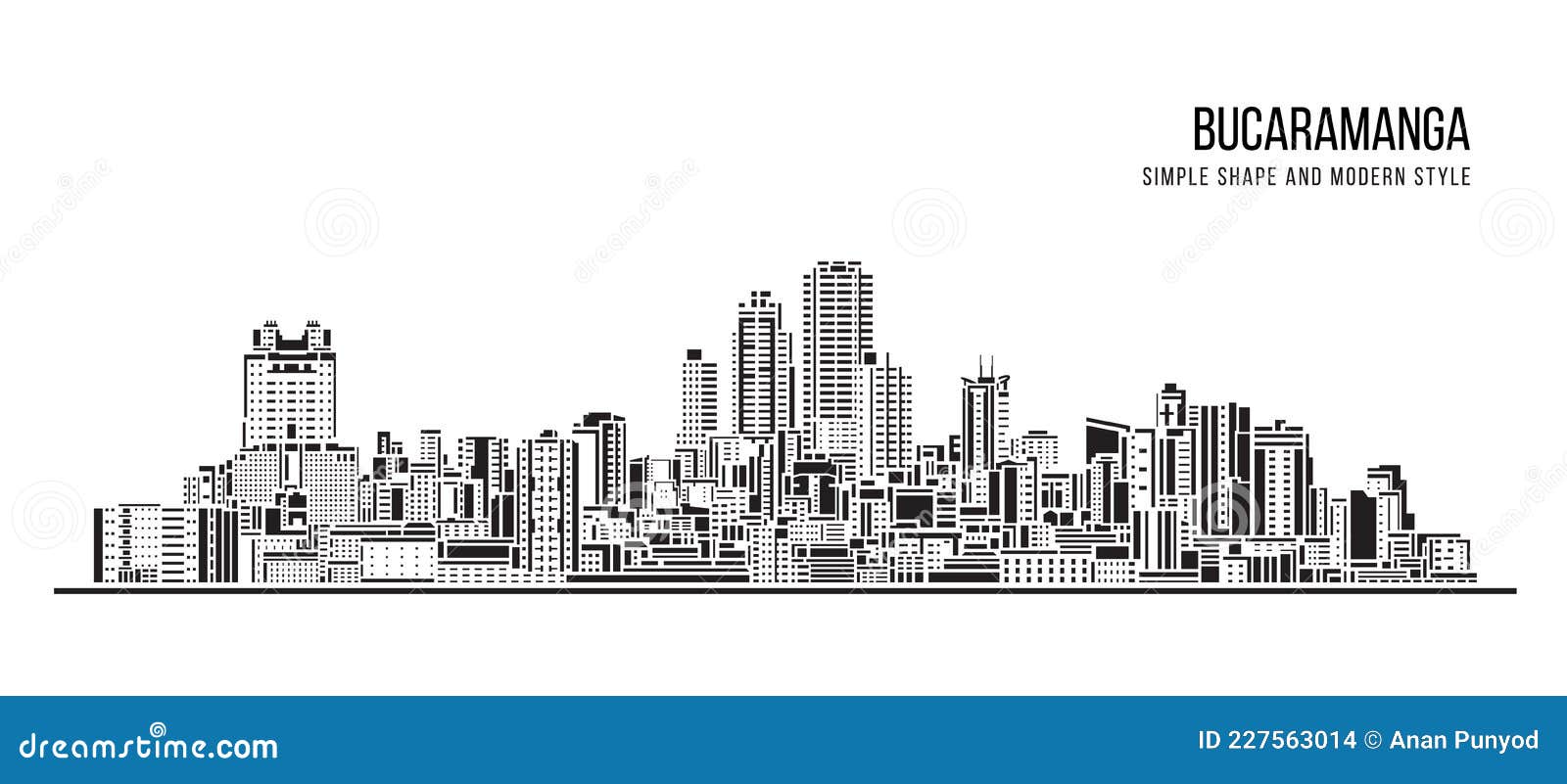 cityscape building abstract simple  and modern style art   - bucaramanga