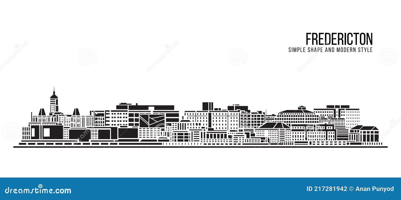 cityscape building abstract simple  and modern style art   - fredericton
