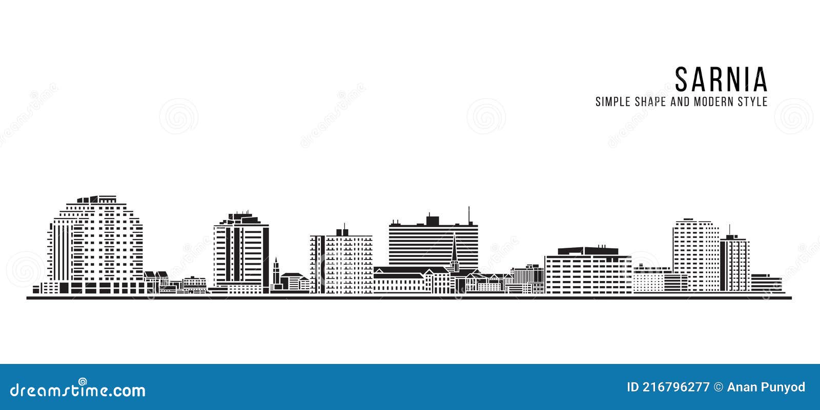 cityscape building abstract simple  and modern style art   - sarnia city