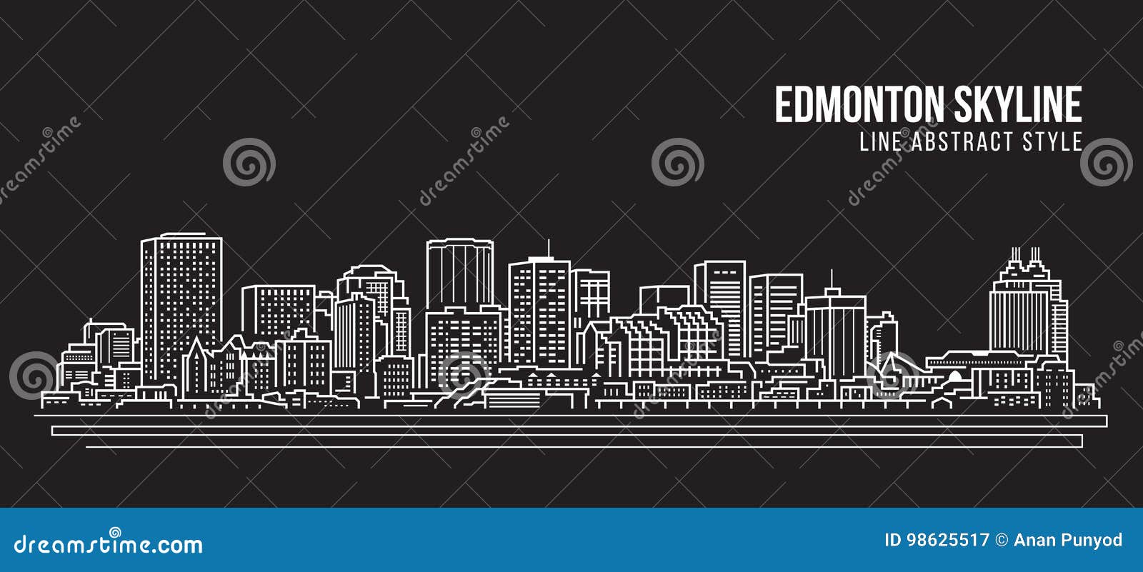 Edmonton Skyline Vector Colorful Poster On Beautiful Triangular Texture