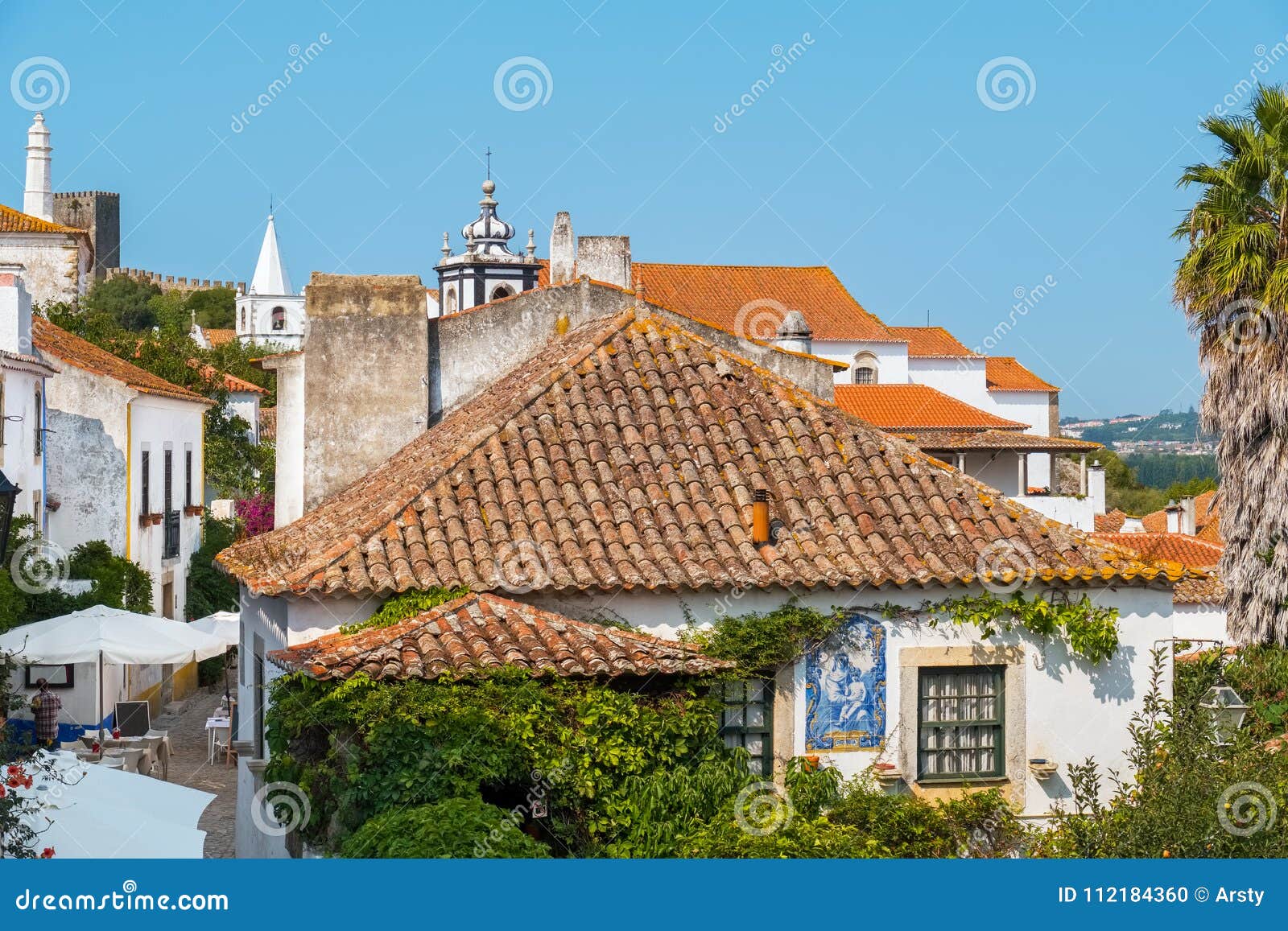 cityscape of obidos. estremadura, portugal