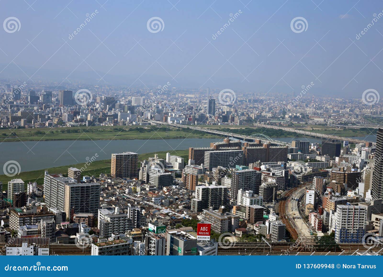 The Cityscape Of Osaka Japan Editorial Stock Photo Image Of Asian Japan