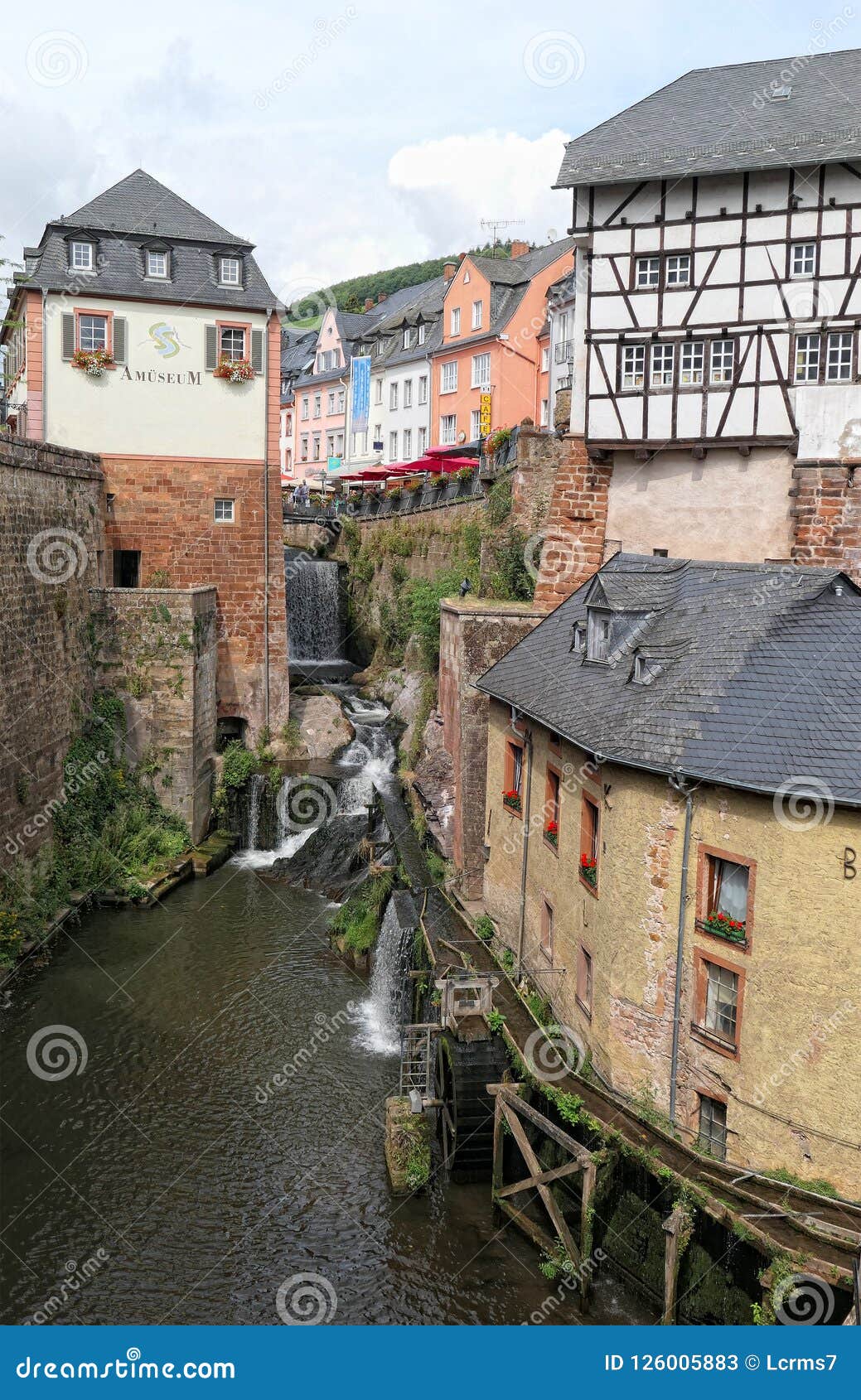 Cityscape Of Saarburg With Its Historical Old Town Part And Leuk River