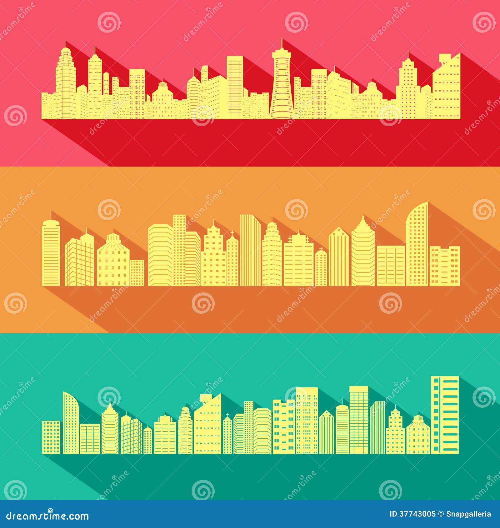 Cityscape with Skyscraper Building Stock Vector - Illustration of ...