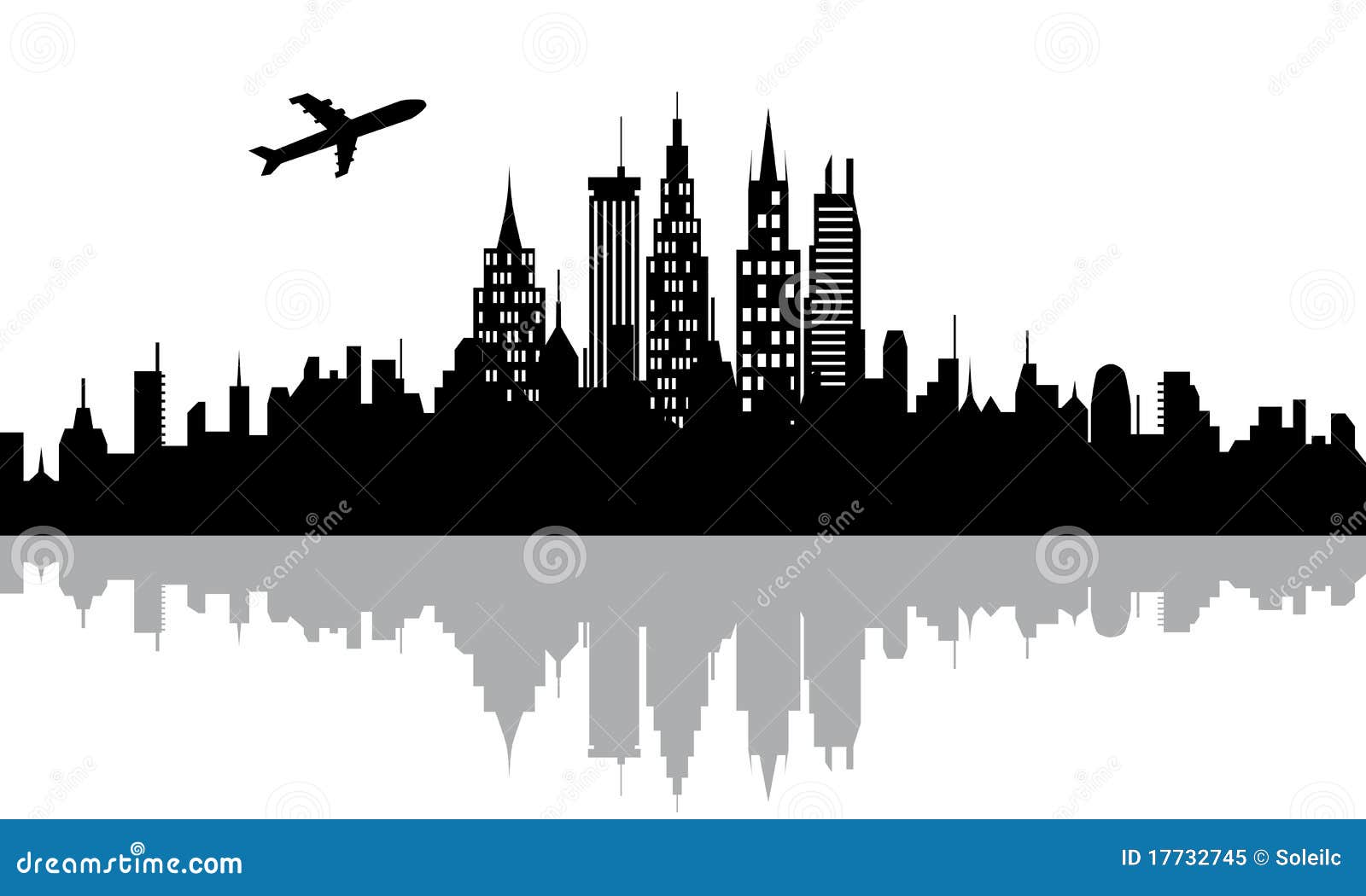 Cityscape with skyscrapers stock vector. Illustration of cartoon - 17732745