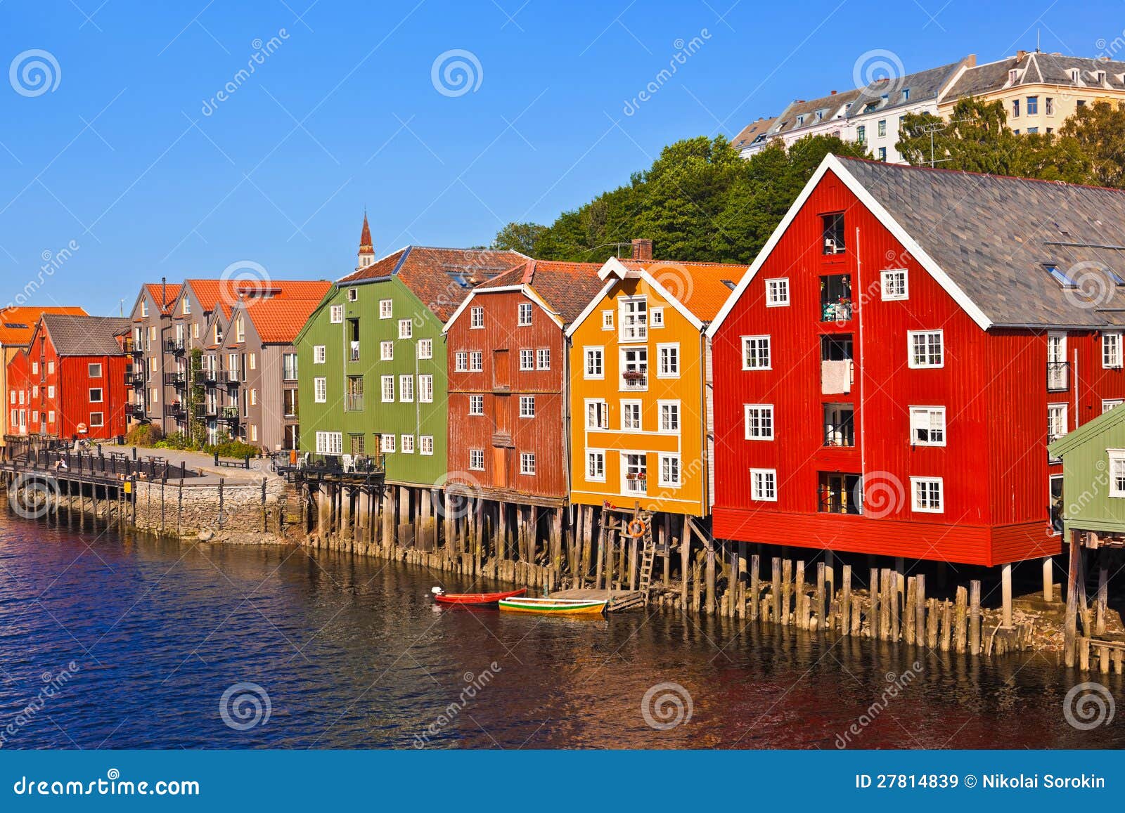 cityscape of trondheim, norway