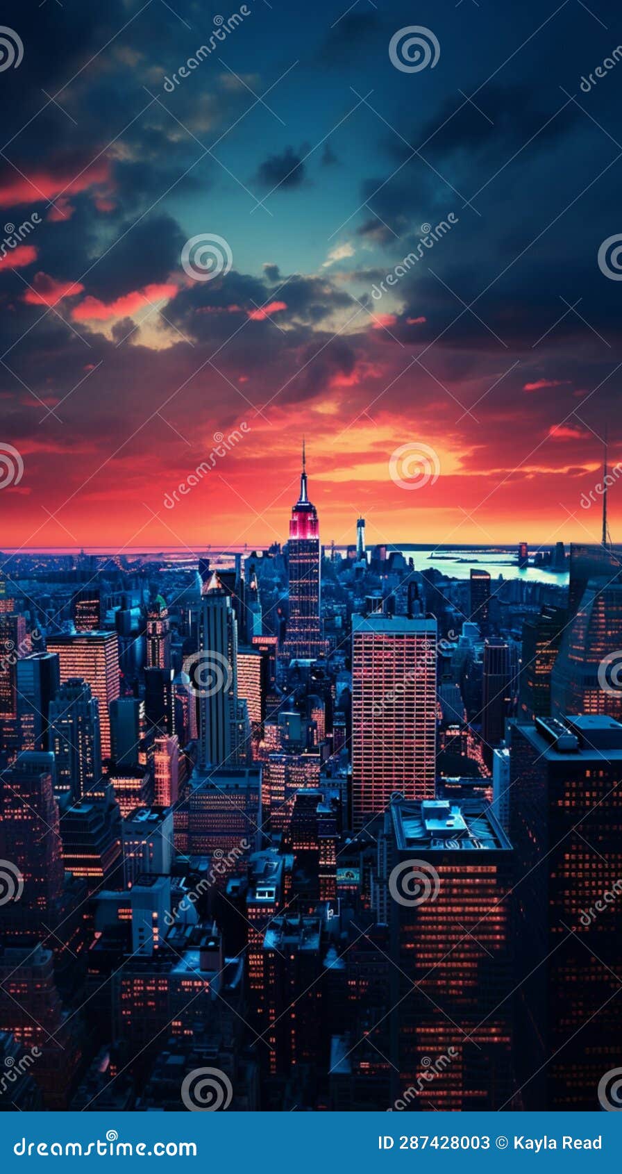 a cityscape at twilight with a citywide panoramic view 1