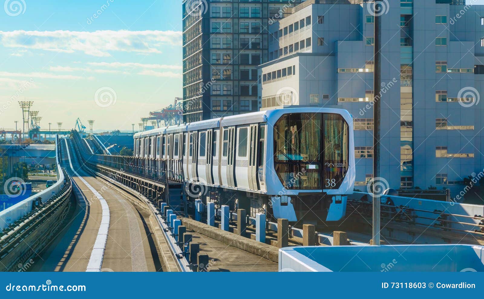Cityscape From Yurikamome Monorail Sky Train In Odaiba In Tokyo Editorial Stock Photo Image Of Monorail Asia