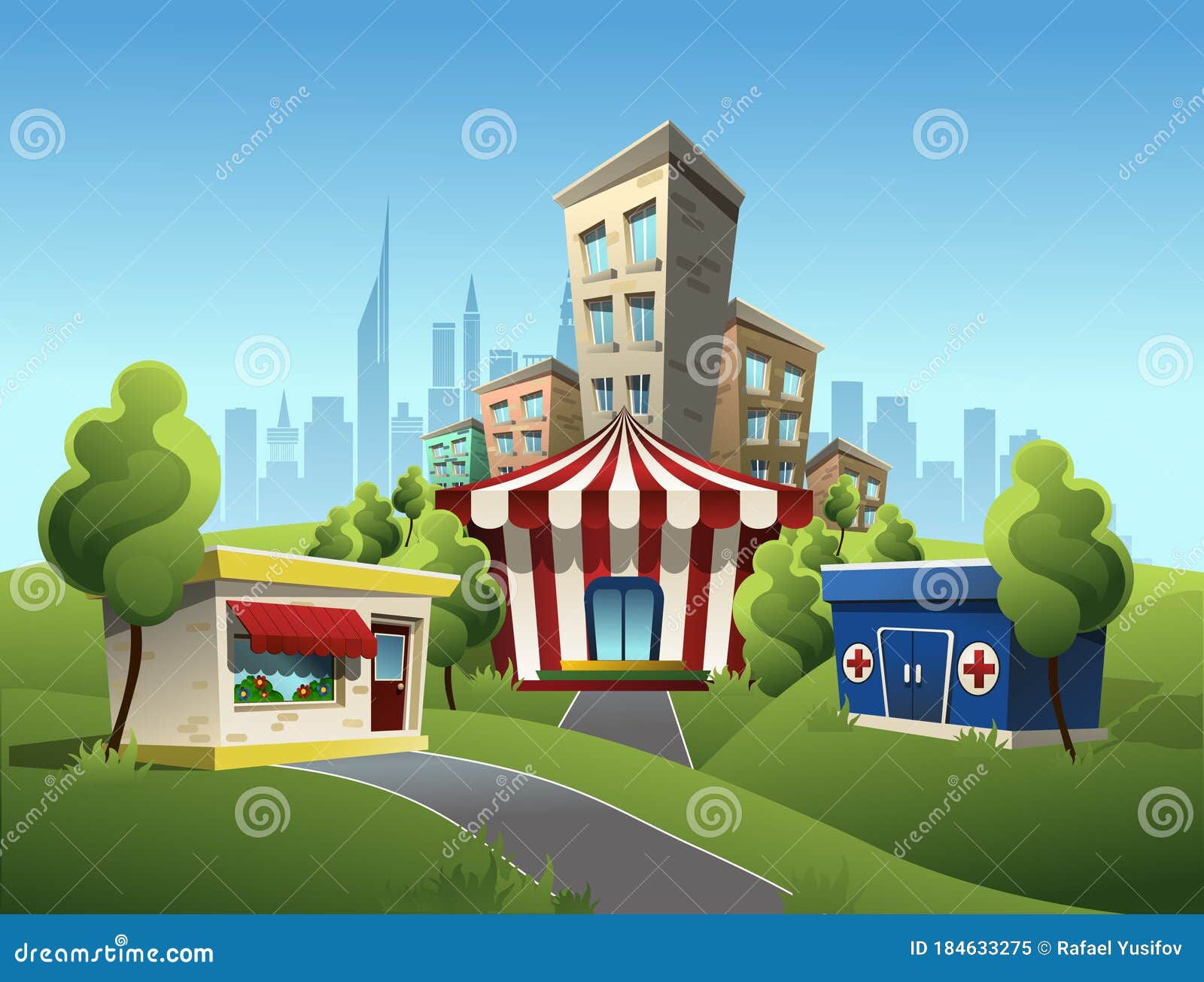 Ciudad De Dibujos Animados Para Niños. Ciudad Del Hospital De La Flor De Circo. Gráficos Vectoriales. Ilustración del Vector - Ilustración de hospital, circo: 184633275 Ciudad De Dibujos Animados Para Niños. Ciudad Del Hospital De La Flor De Circo. Gráficos Vectoriales. Ilustración del Vector - Ilustración de hospital, circo: 184633275