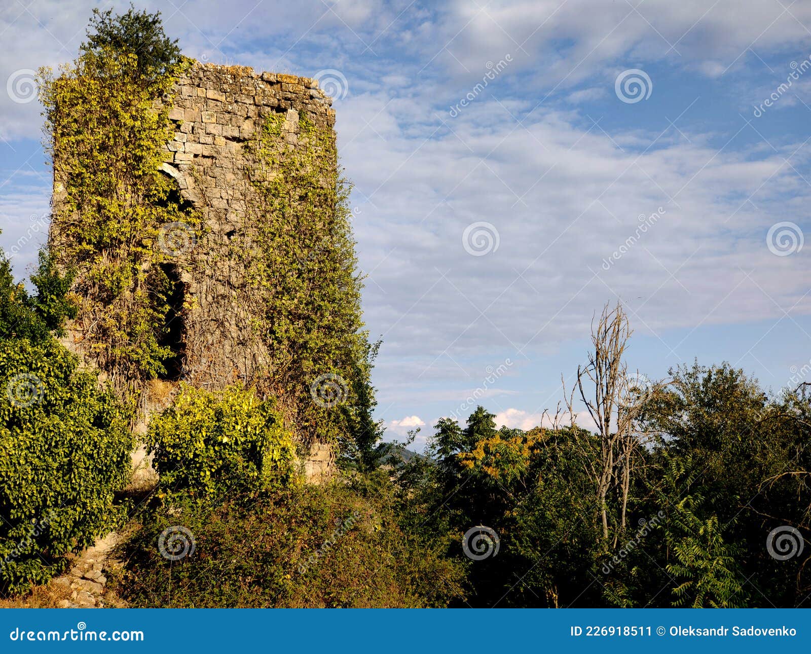 deserted town mendinueta tower in ruins