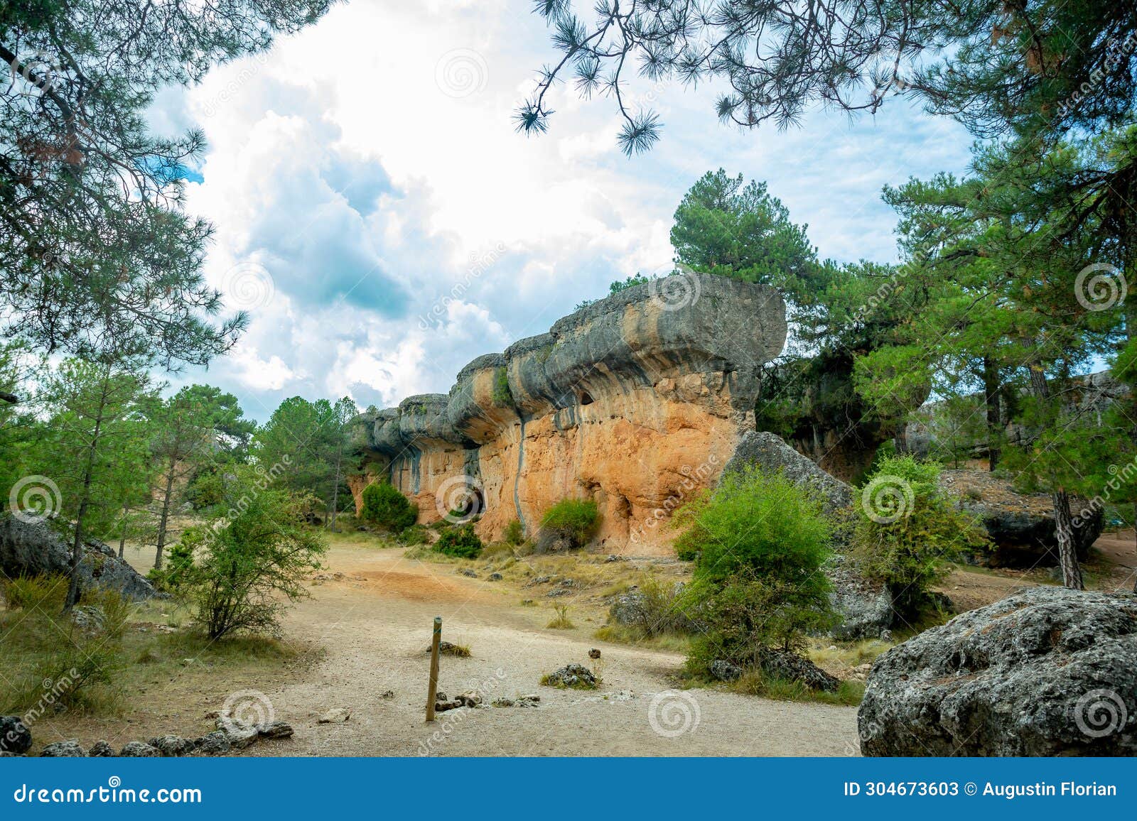 the ciudad encantada geological site near cuenca, spain