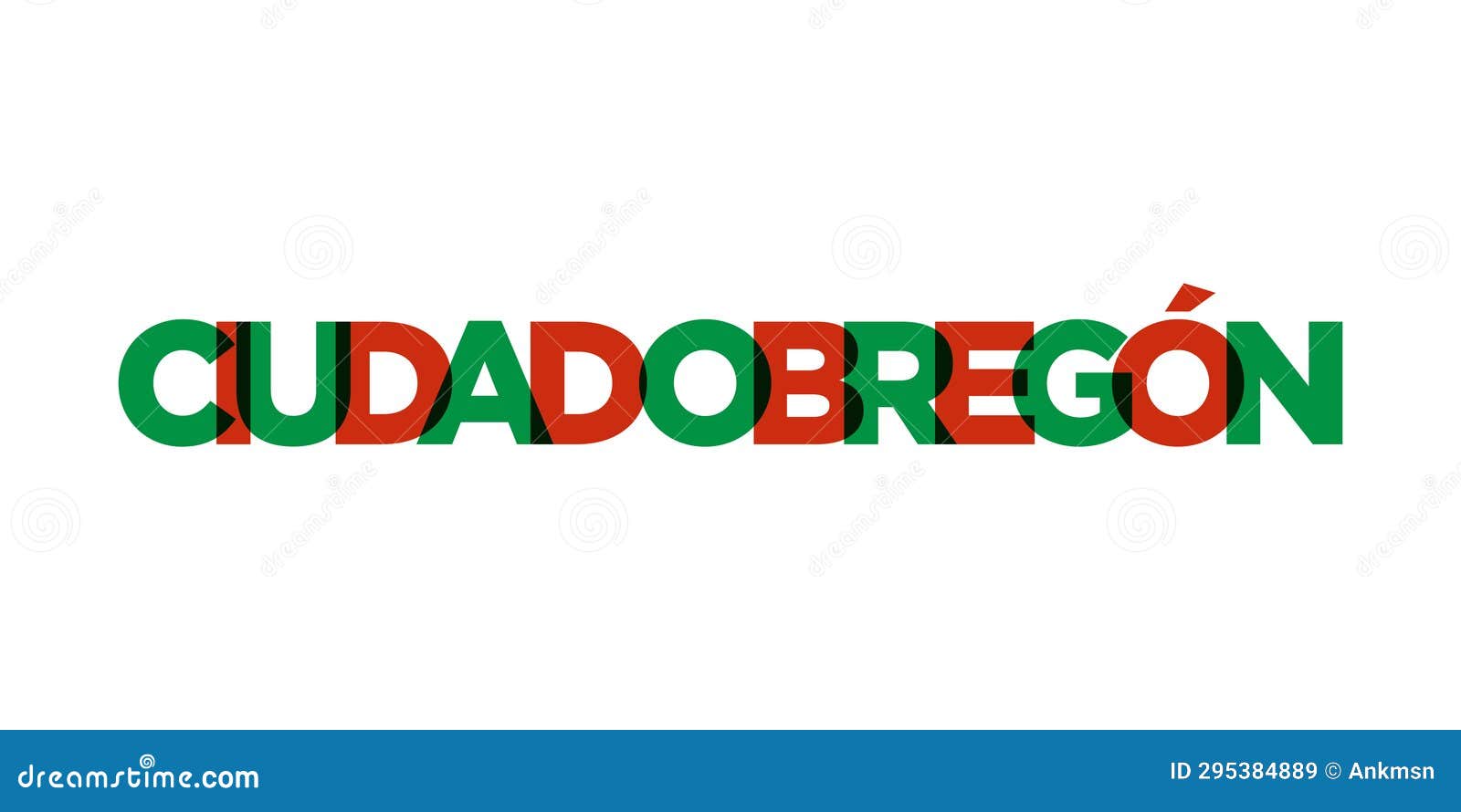 ciudad obregon in the mexico emblem. the  features a geometric style,   with bold typography in a modern