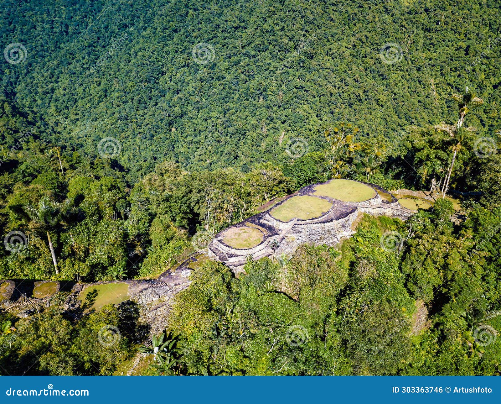 ciudad perdida, ancient ruins in sierra nevada mountains. santa marta, colombia wilderness