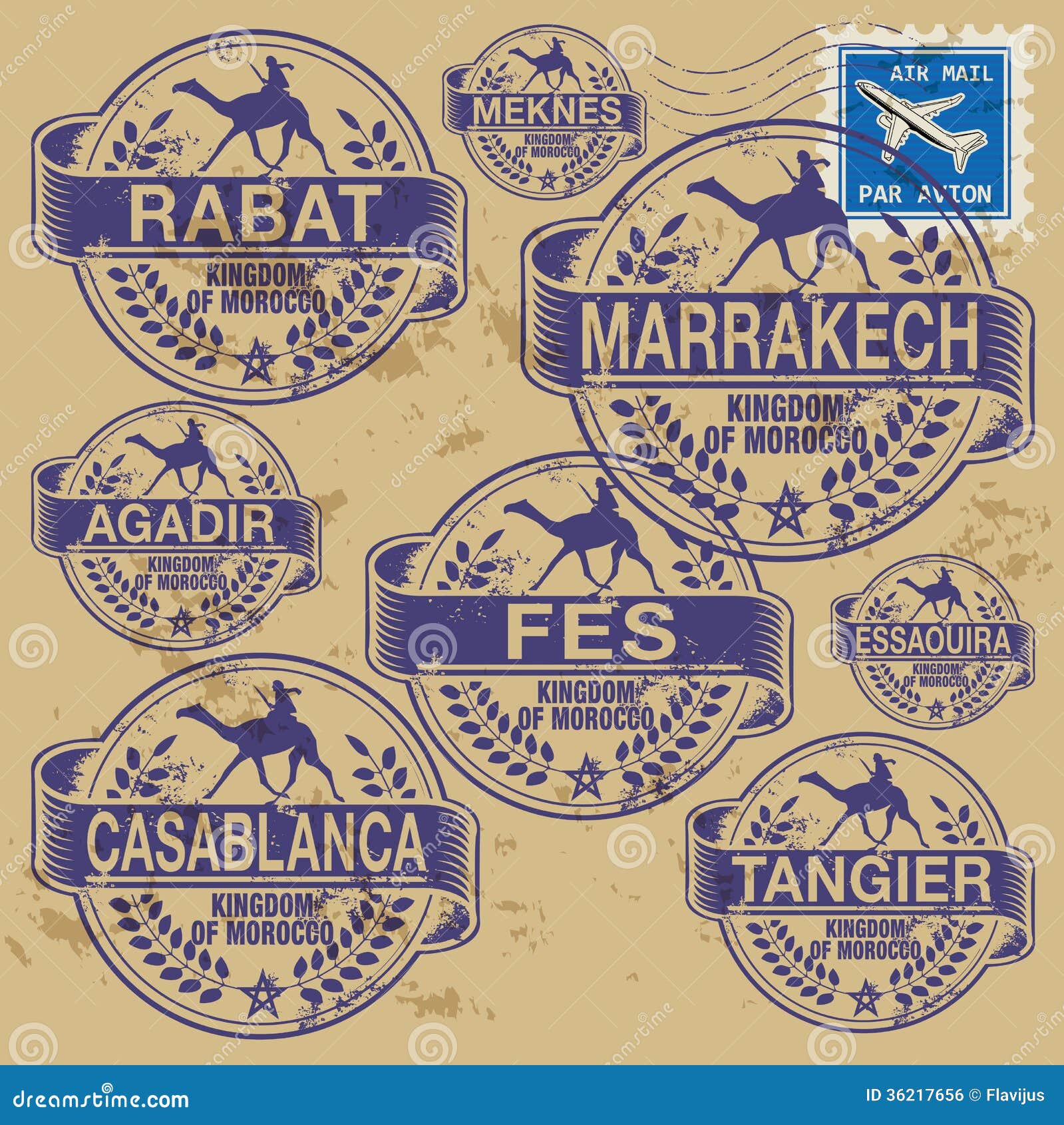 Conjunto De Sellos Marruecos Ciudades Ilustración del Vector - Ilustración  de estilizado, rabia: 36217656, image size:1599x1690