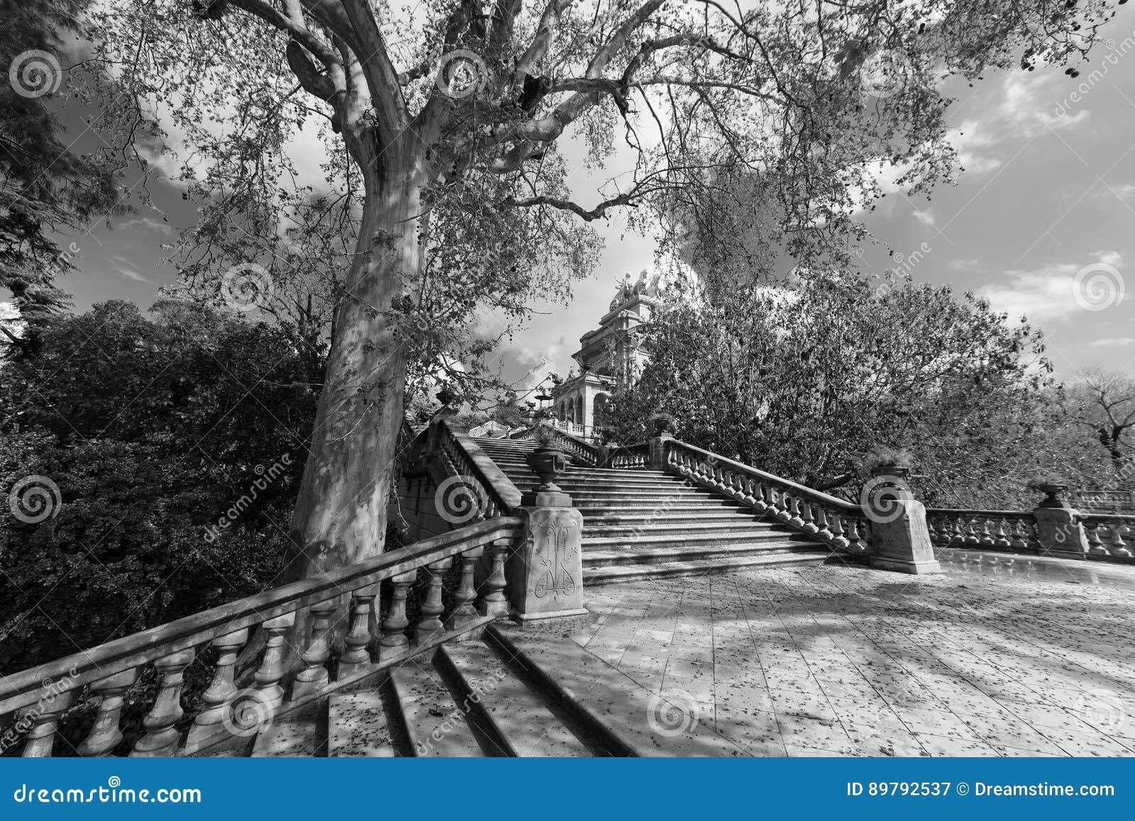 Ciutadellapark in Barcelona. Tuinpark Ciutadella, Barcelona, Spanje