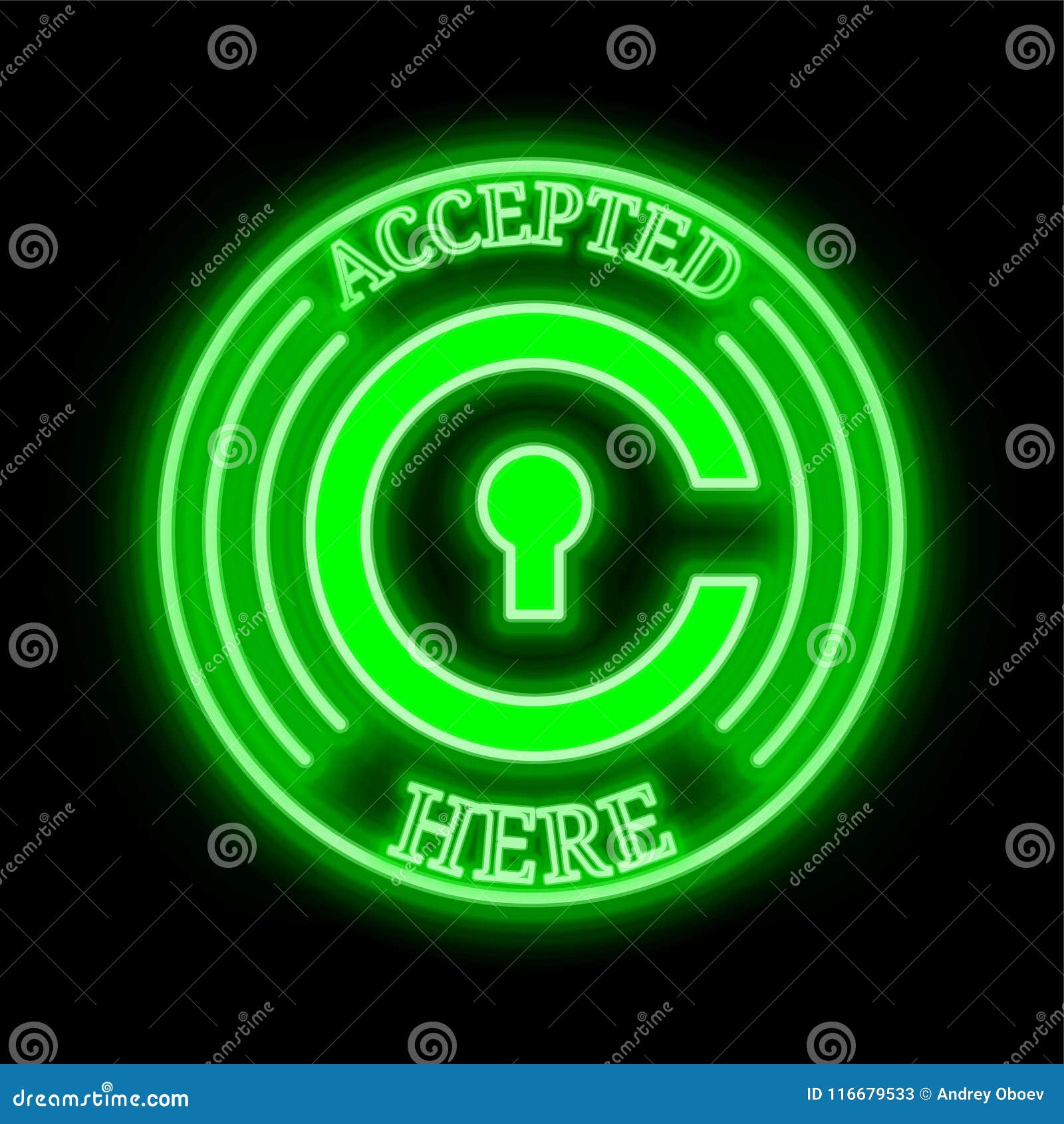 Civic CVC Accepted Here Sign Stock Vector - Illustration ...