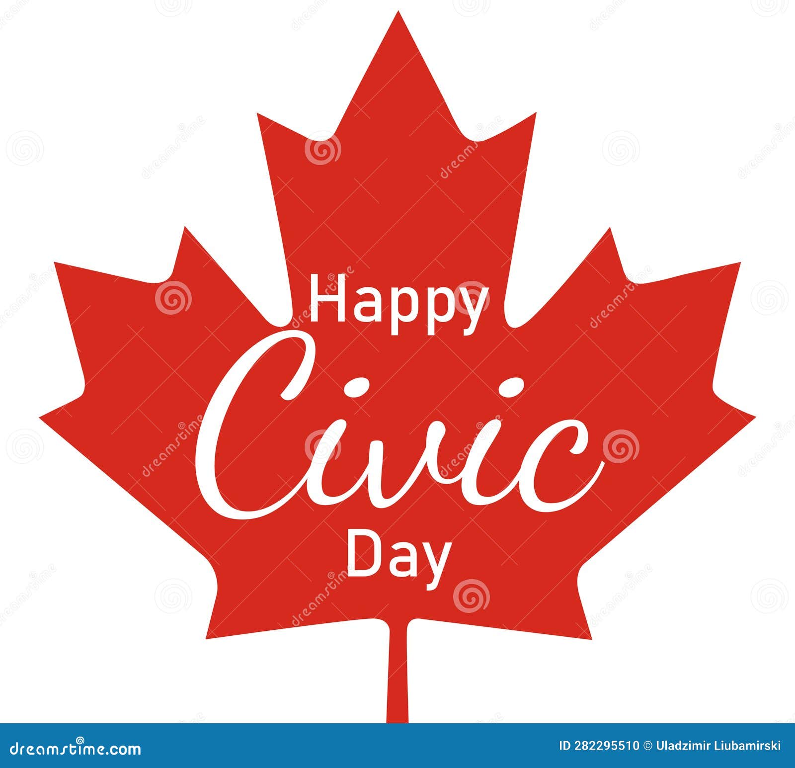 civic holiday canada. happy civic day. hred leaf on a white background. template web banner. 