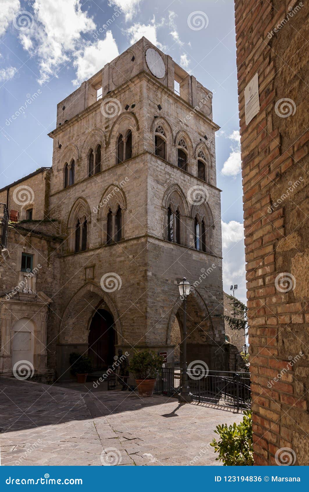 civic tower of the mother church in gangi