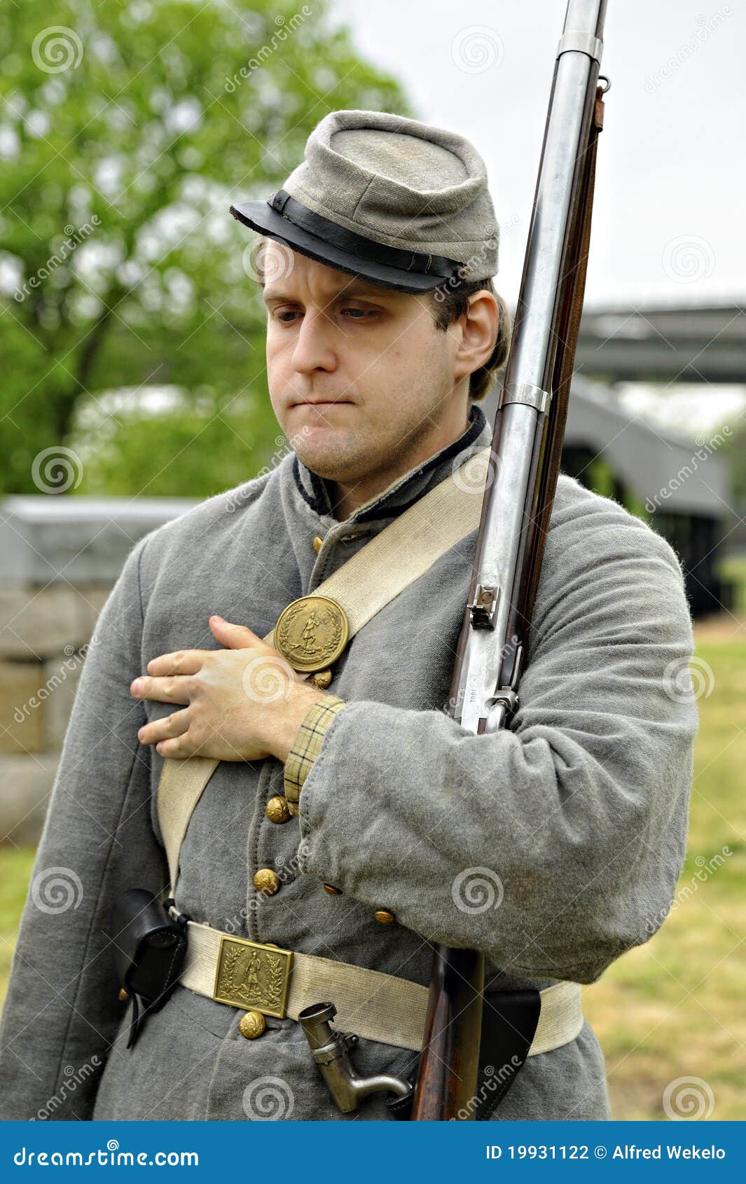 Civil War Militia Soldier Reenactor Editorial Photography Image of